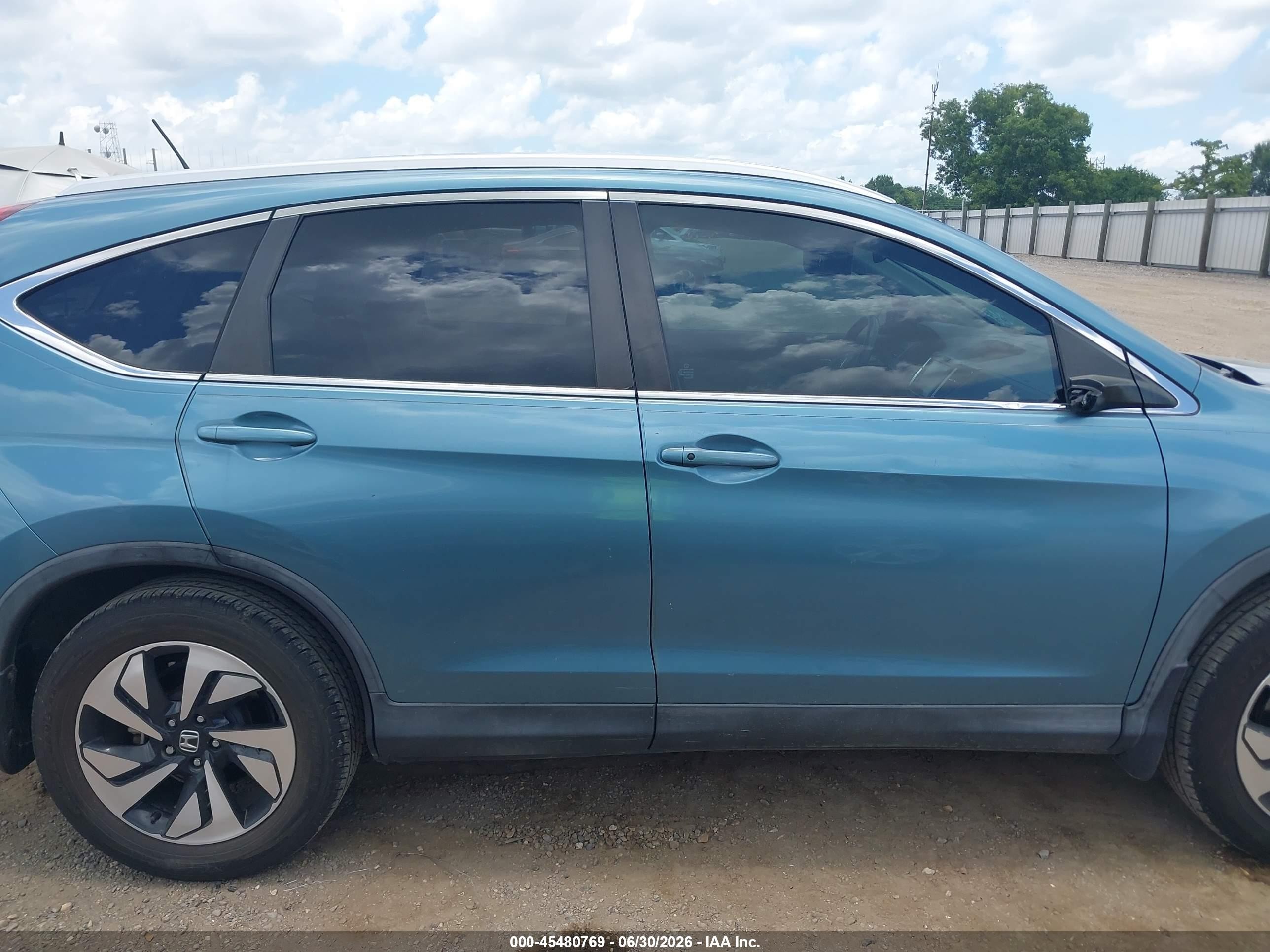 2015 Honda Cr-v Touring Blue vin: 5J6RM3H91FL026835