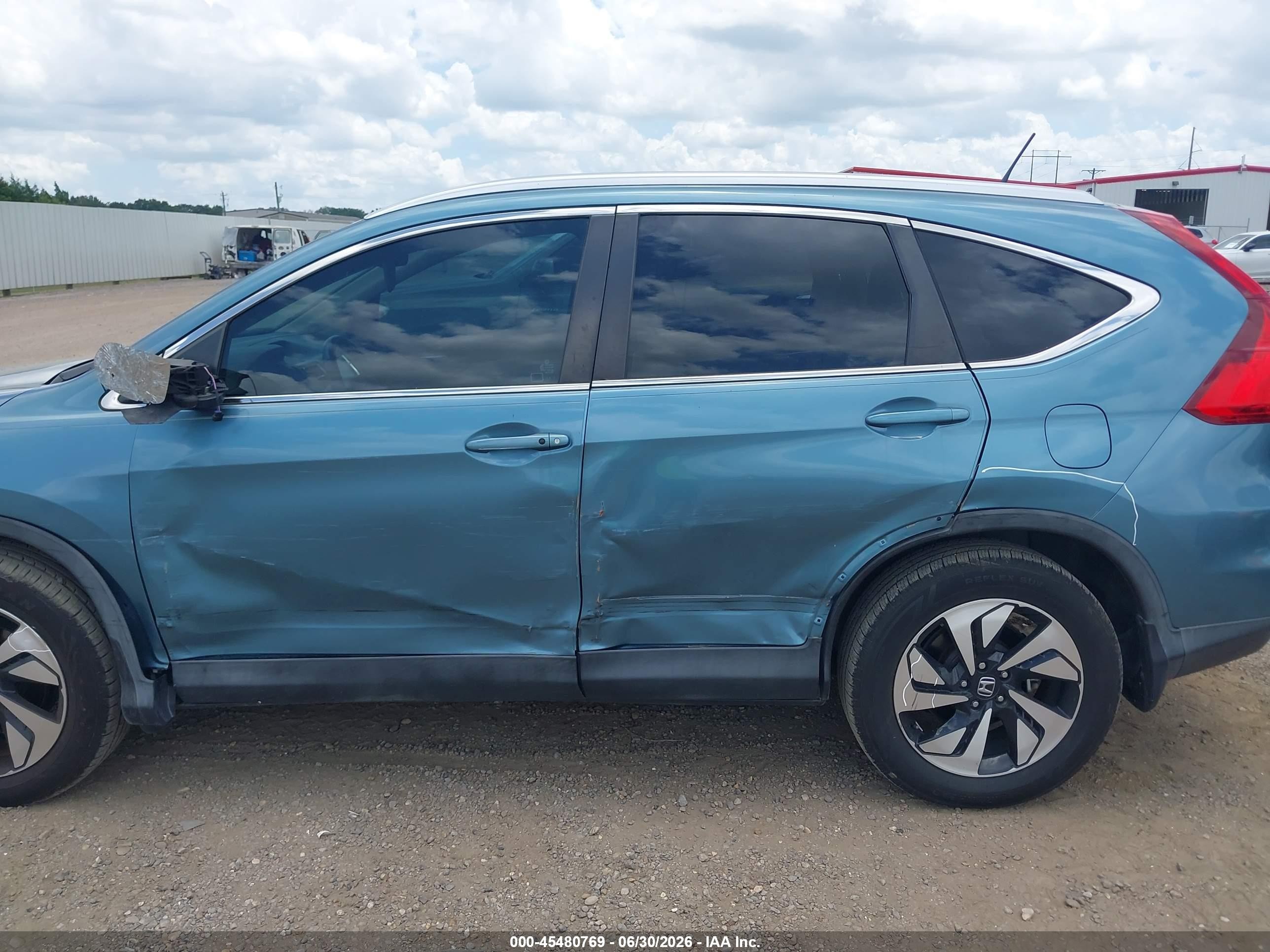 2015 Honda Cr-v Touring Blue vin: 5J6RM3H91FL026835