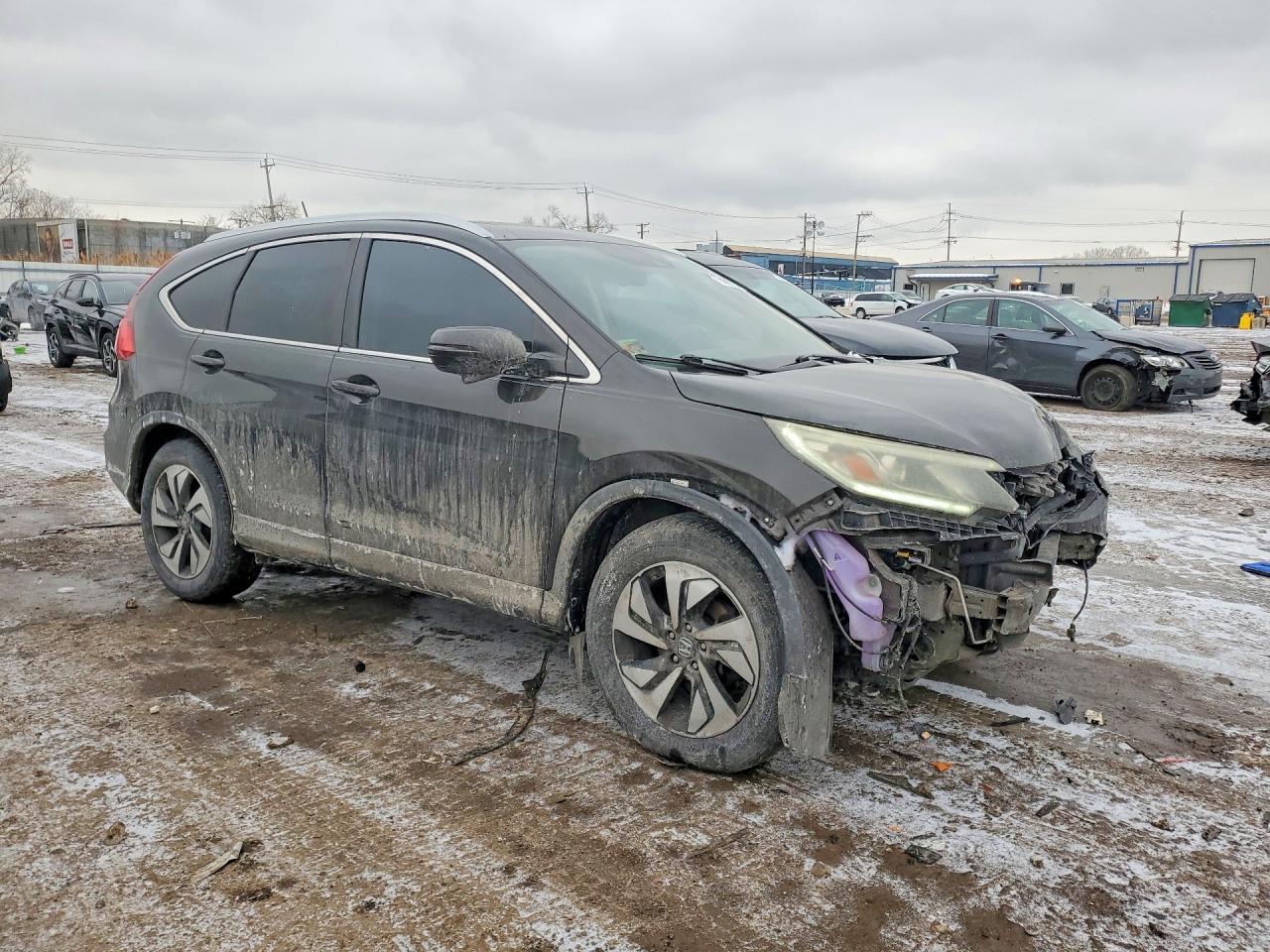 2015 Honda Cr-v Touring Black vin: 5J6RM3H93FL016498