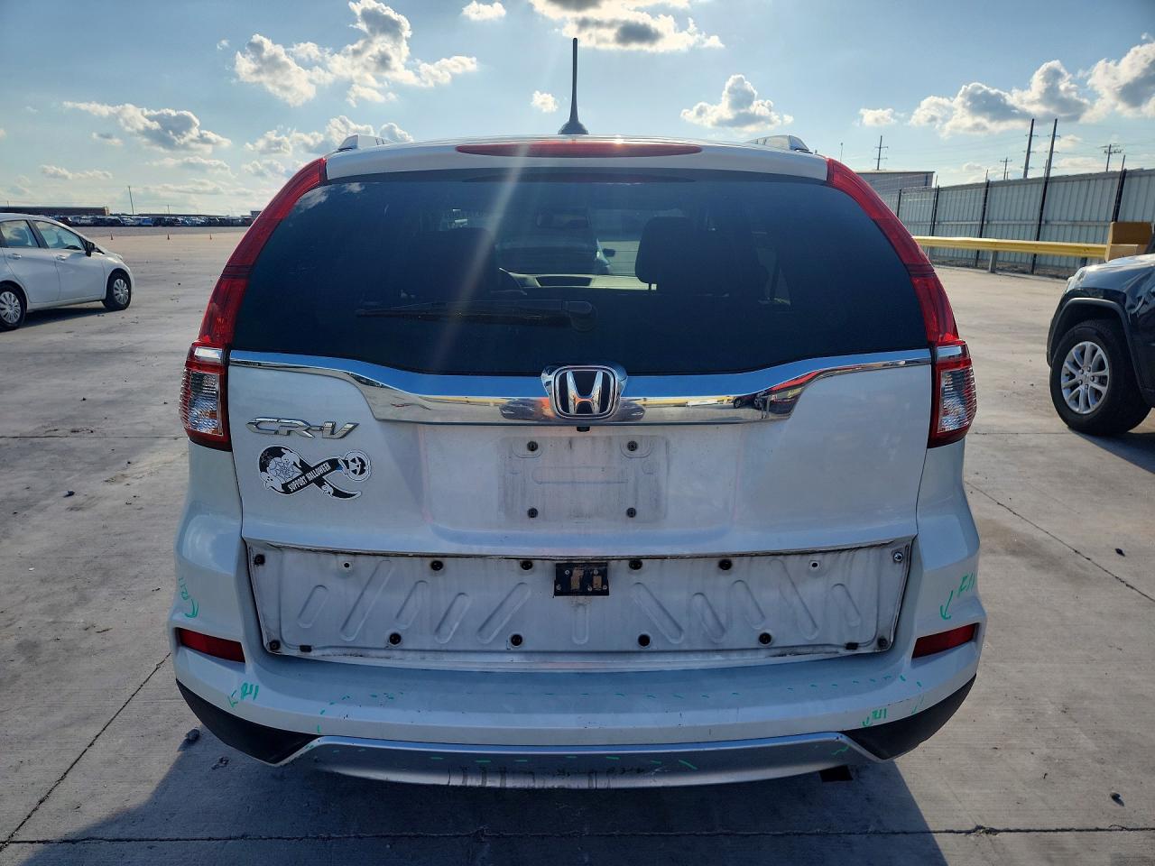 2015 Honda Cr-v Touring White vin: 5J6RM3H93FL025184