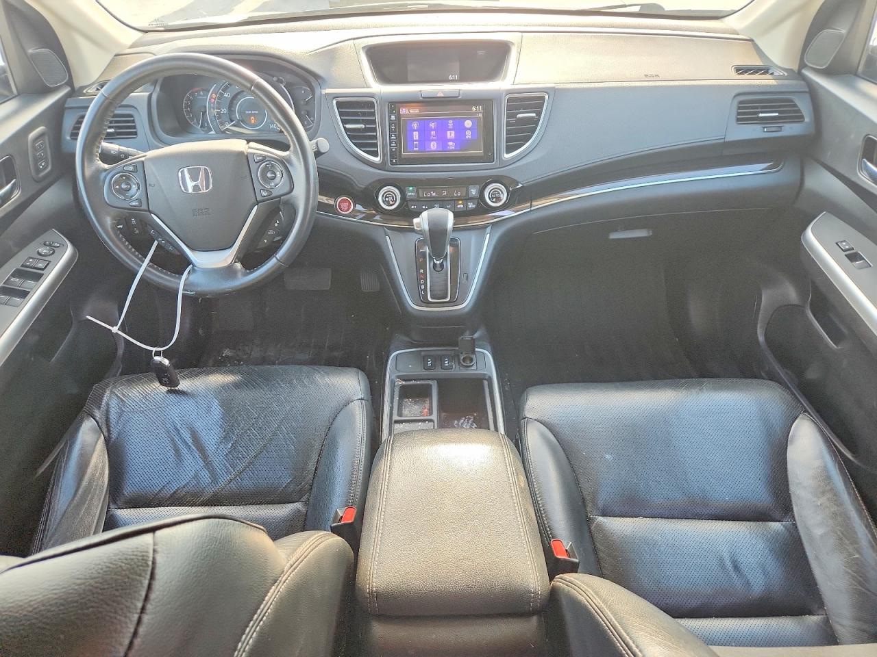 2015 Honda Cr-v Touring White vin: 5J6RM3H93FL025184