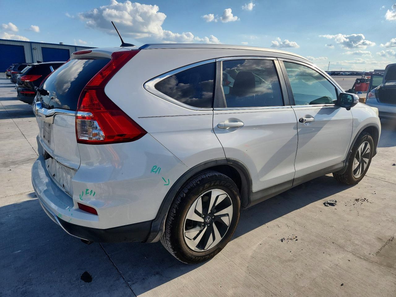 2015 Honda Cr-v Touring White vin: 5J6RM3H93FL025184