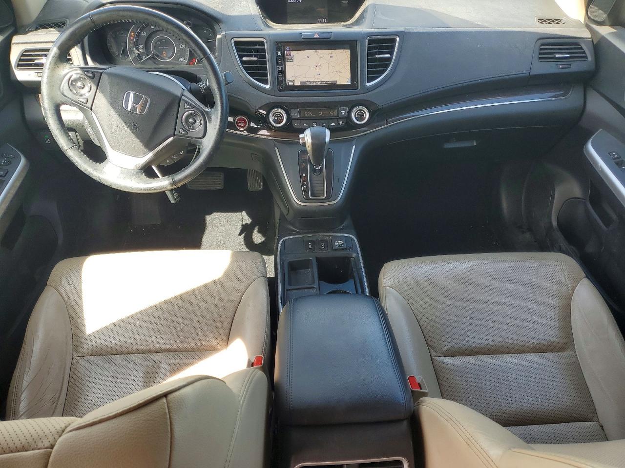 2015 Honda Cr-v Touring White vin: 5J6RM3H94FL015957