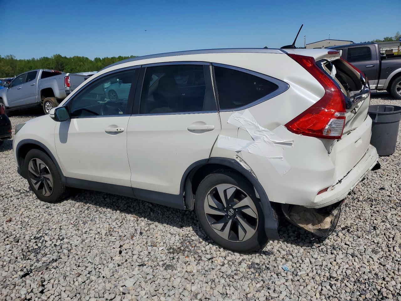 2015 Honda Cr-v Touring White vin: 5J6RM3H94FL015957