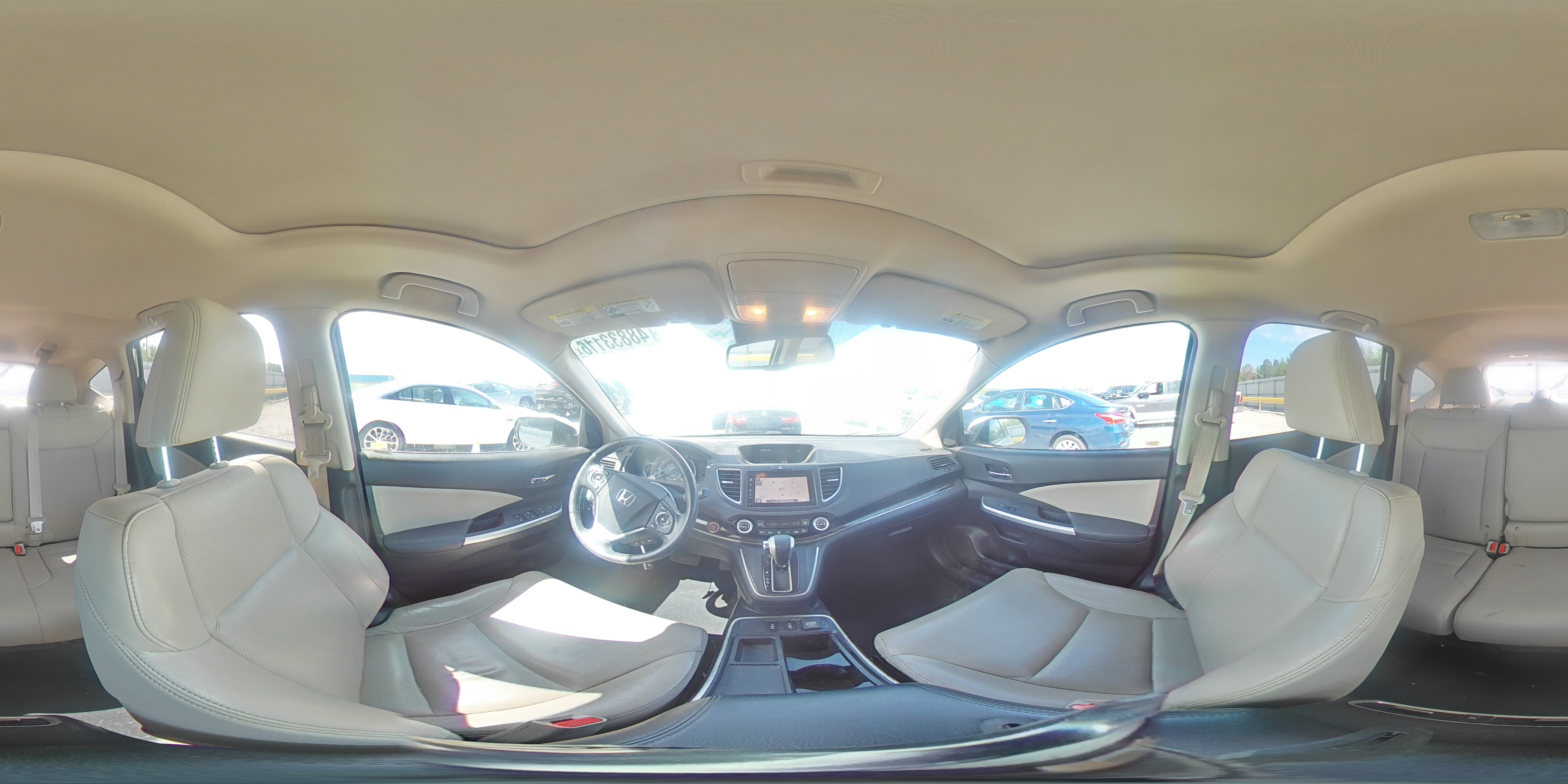 2015 Honda Cr-v Touring White vin: 5J6RM3H94FL015957