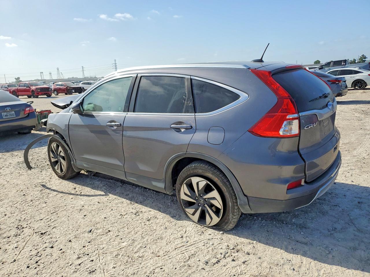 2015 Honda Cr-v Touring Gray vin: 5J6RM3H94FL024769