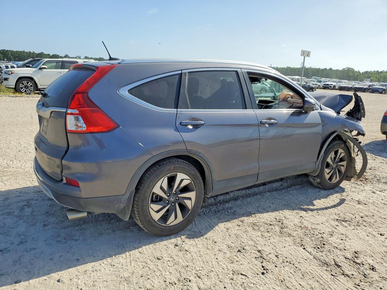 2015 Honda Cr-v Touring Gray vin: 5J6RM3H94FL024769