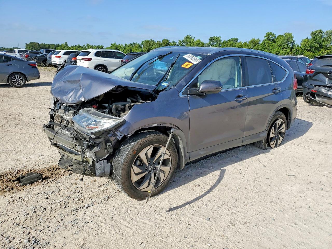 2015 Honda Cr-v Touring Gray vin: 5J6RM3H94FL024769
