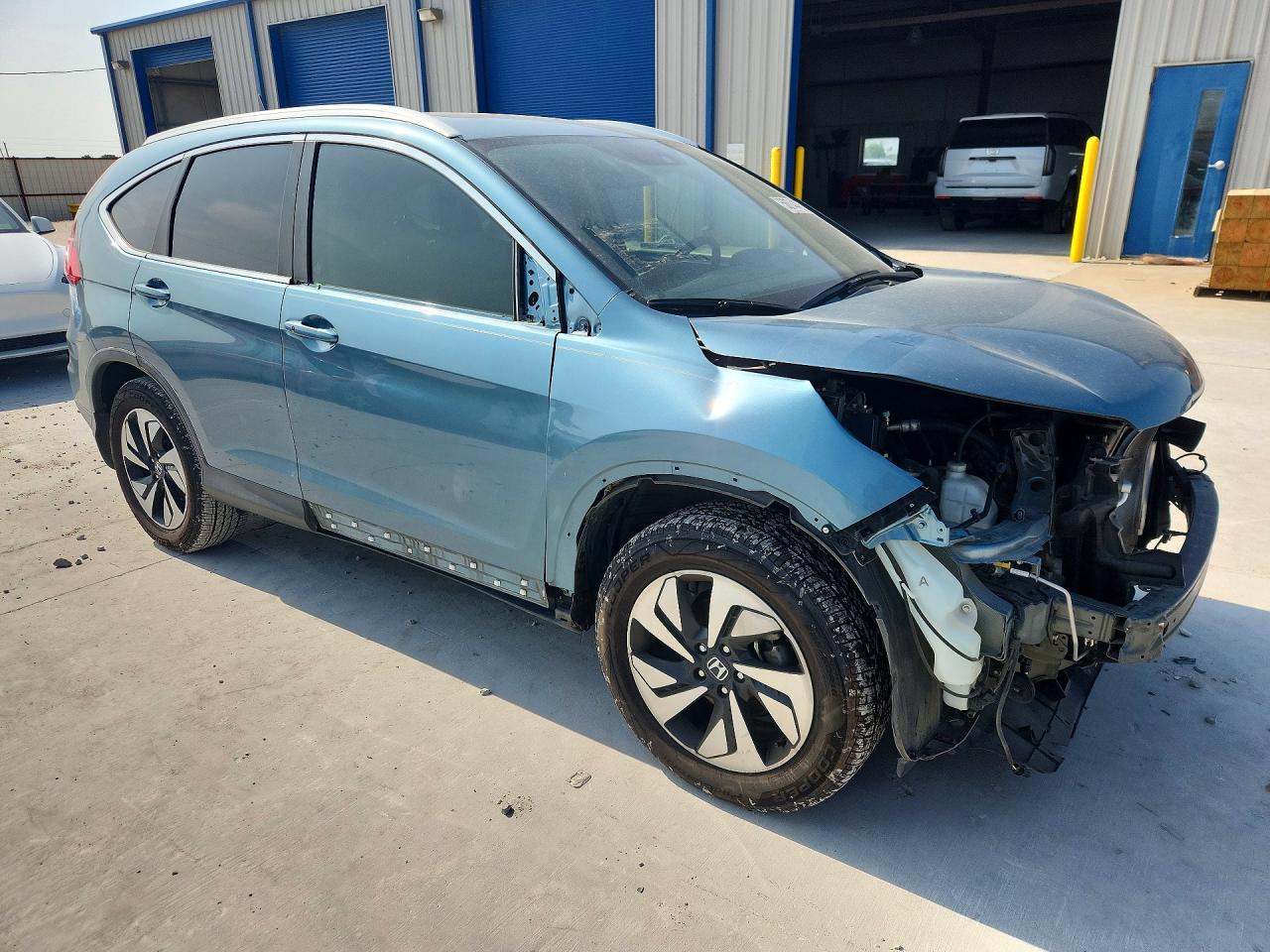 2016 Honda Cr-v Touring Blue vin: 5J6RM3H94GL013515