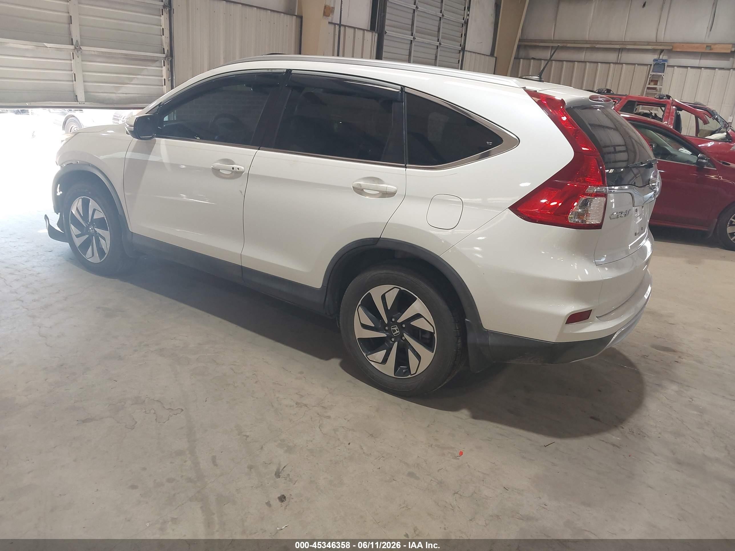 2016 Honda Cr-v Touring White vin: 5J6RM3H95GL003222
