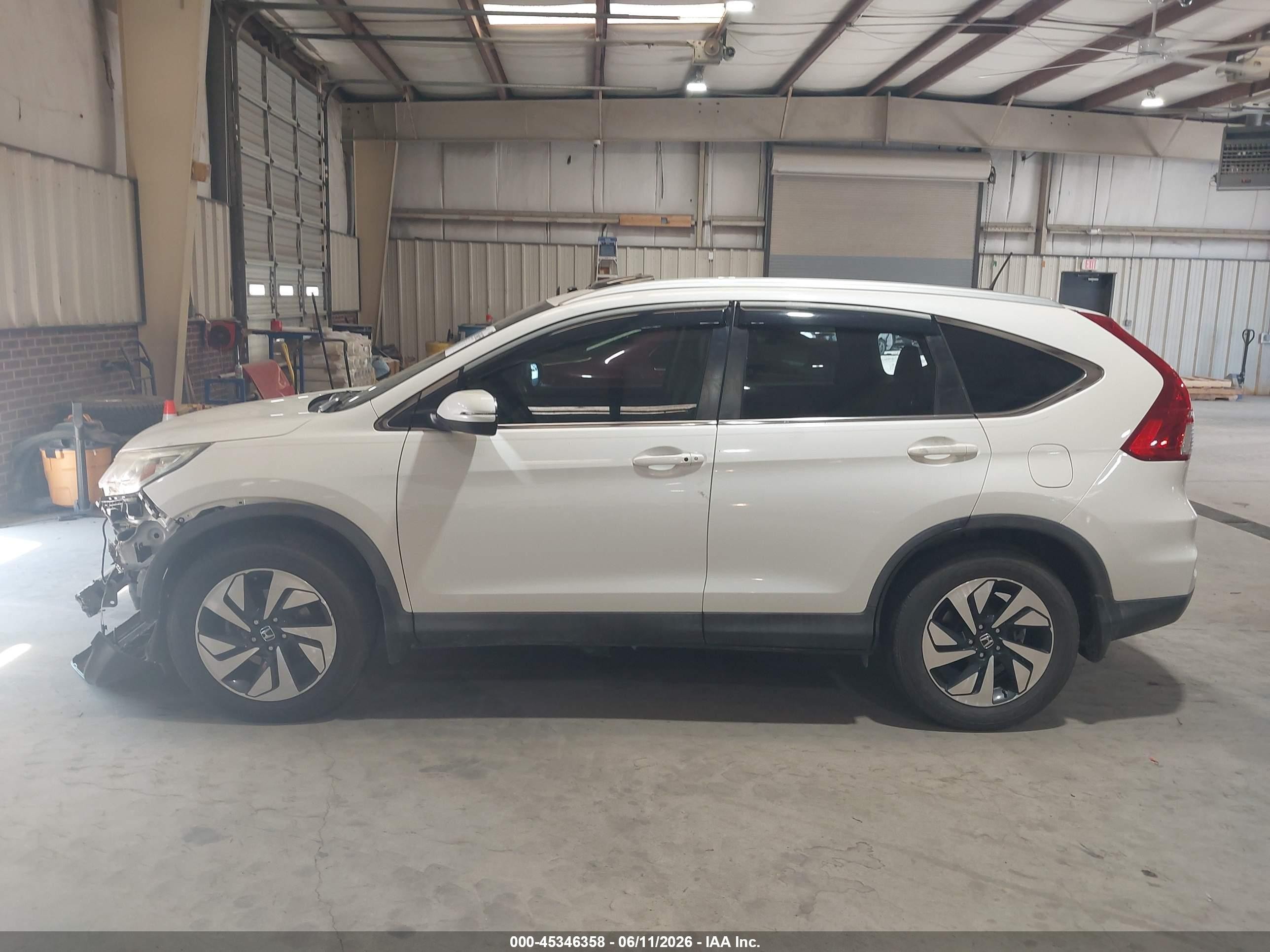 2016 Honda Cr-v Touring White vin: 5J6RM3H95GL003222