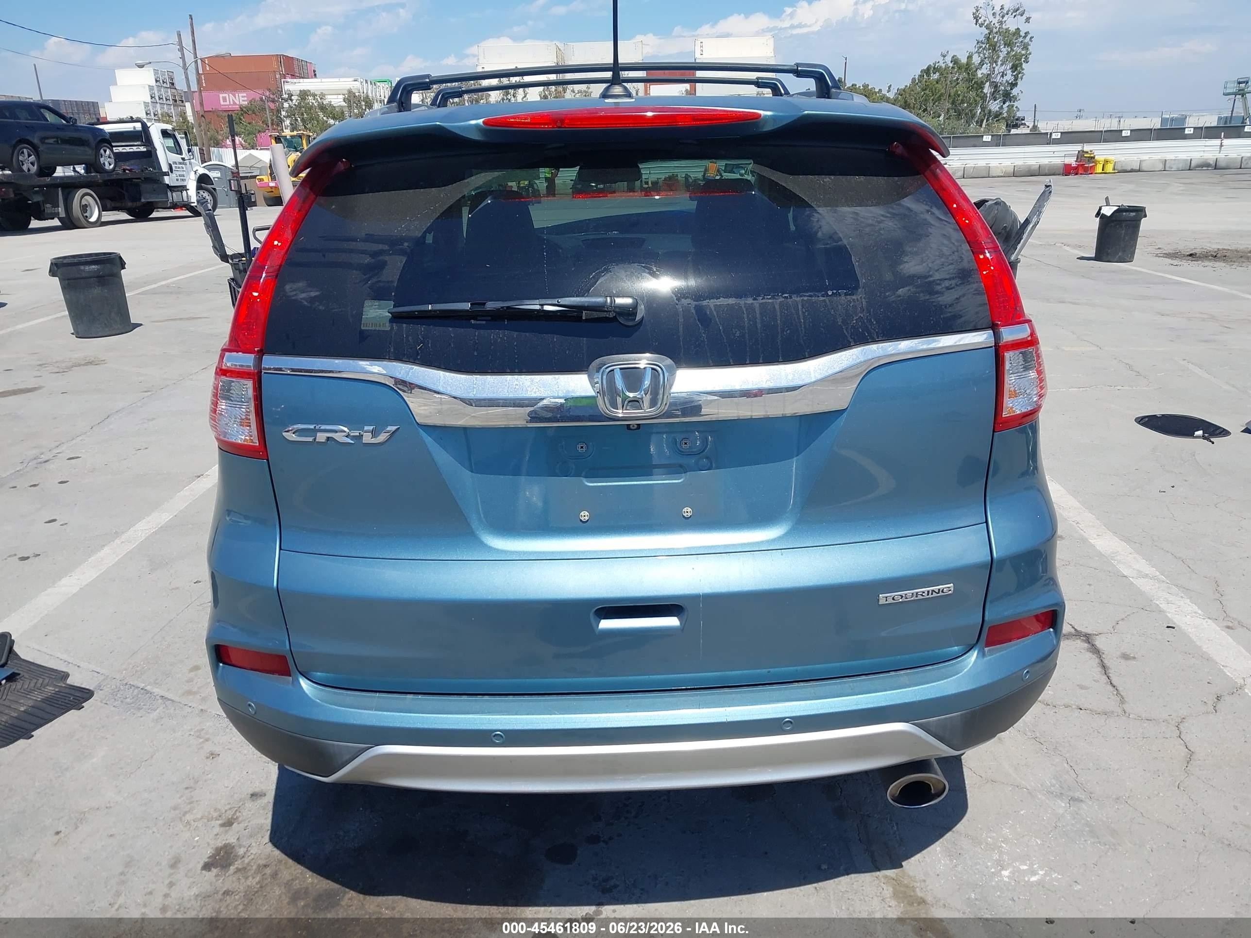 2015 Honda Cr-v Touring Blue vin: 5J6RM3H96FL016804