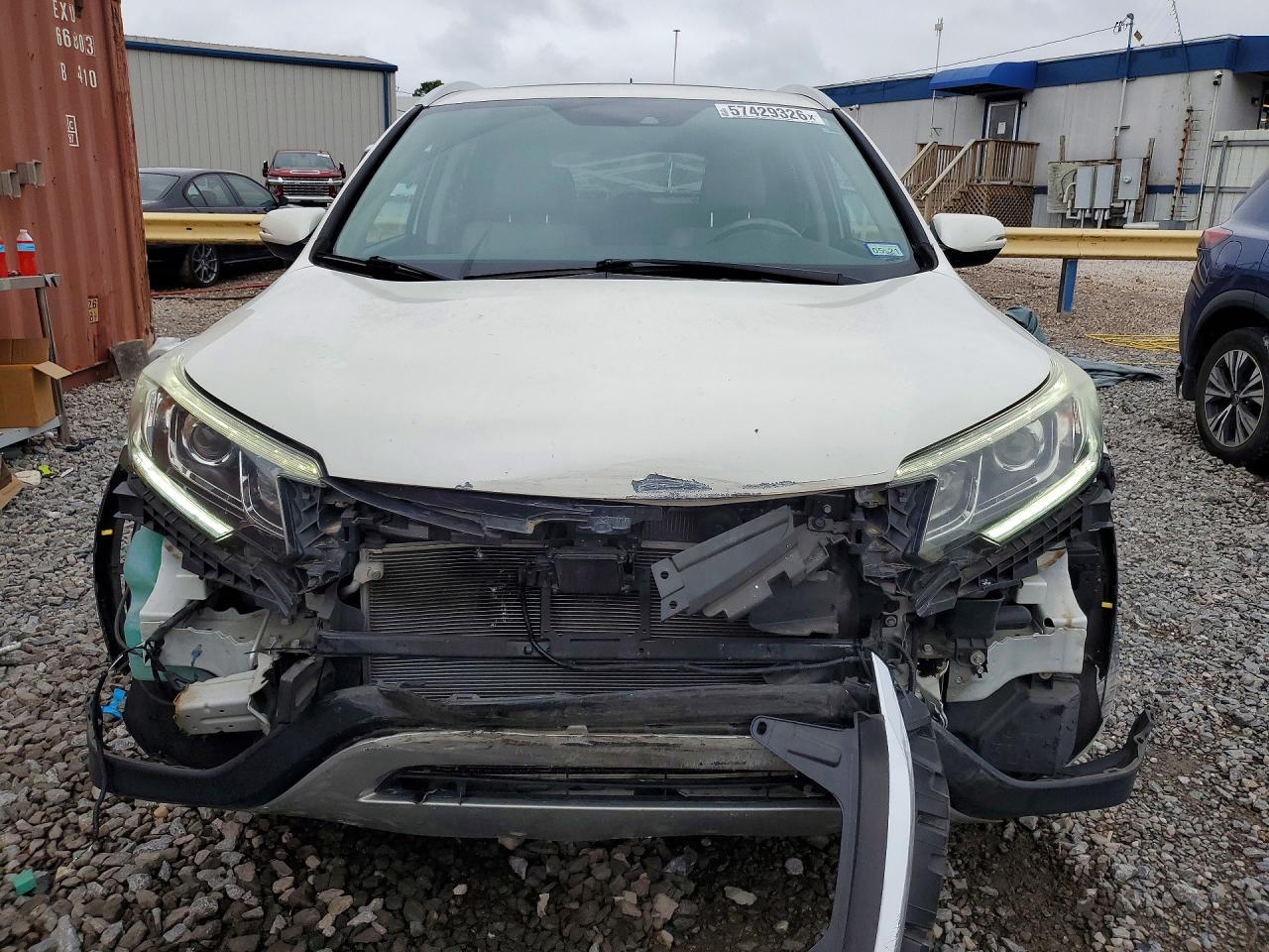 2015 Honda Cr-v Touring White vin: 5J6RM3H96FL026071