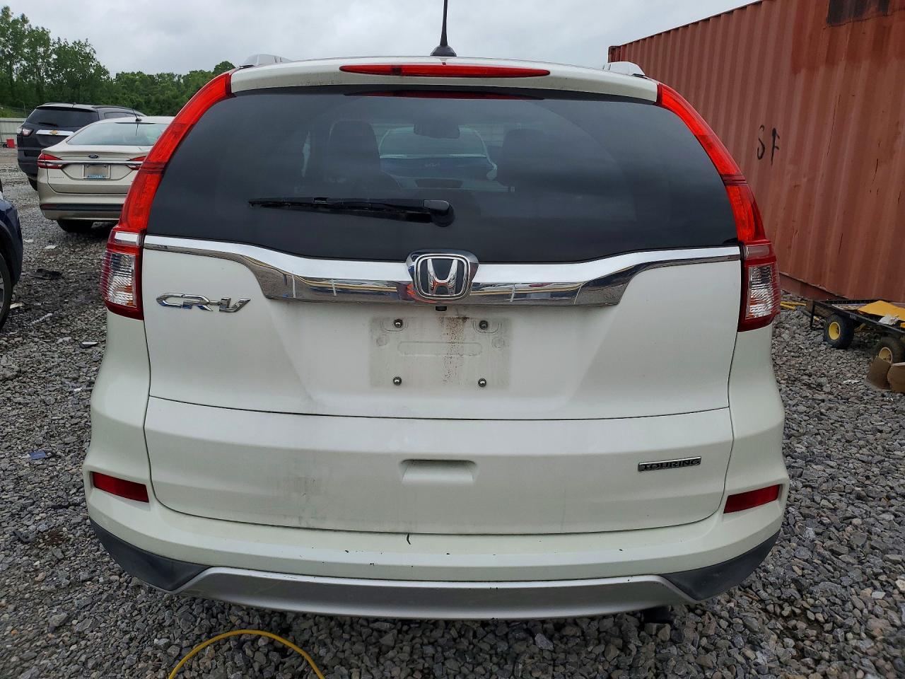 2015 Honda Cr-v Touring White vin: 5J6RM3H96FL026071
