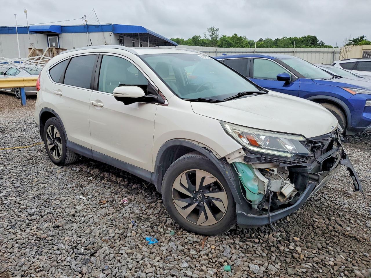 2015 Honda Cr-v Touring White vin: 5J6RM3H96FL026071