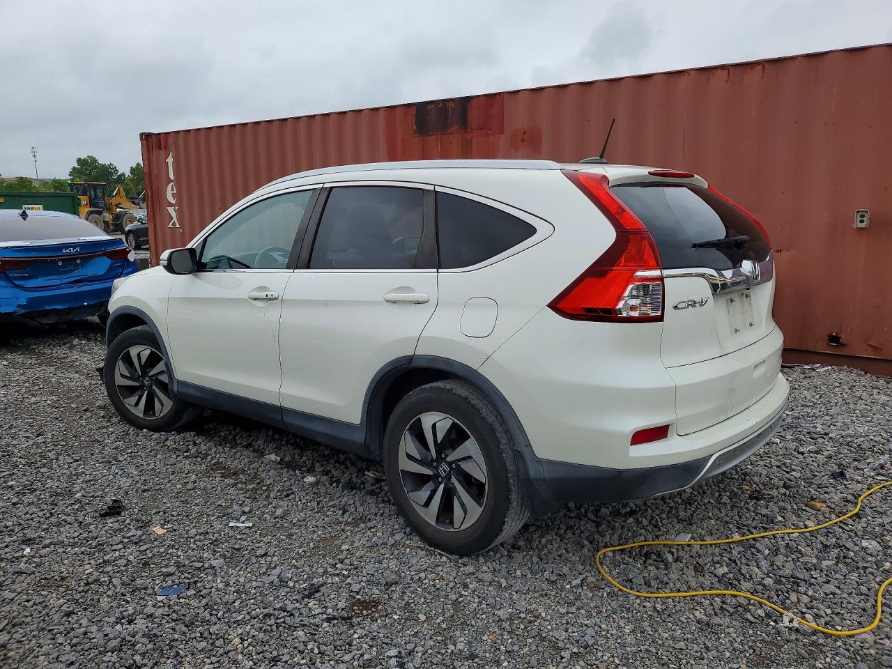 2015 Honda Cr-v Touring White vin: 5J6RM3H96FL026071