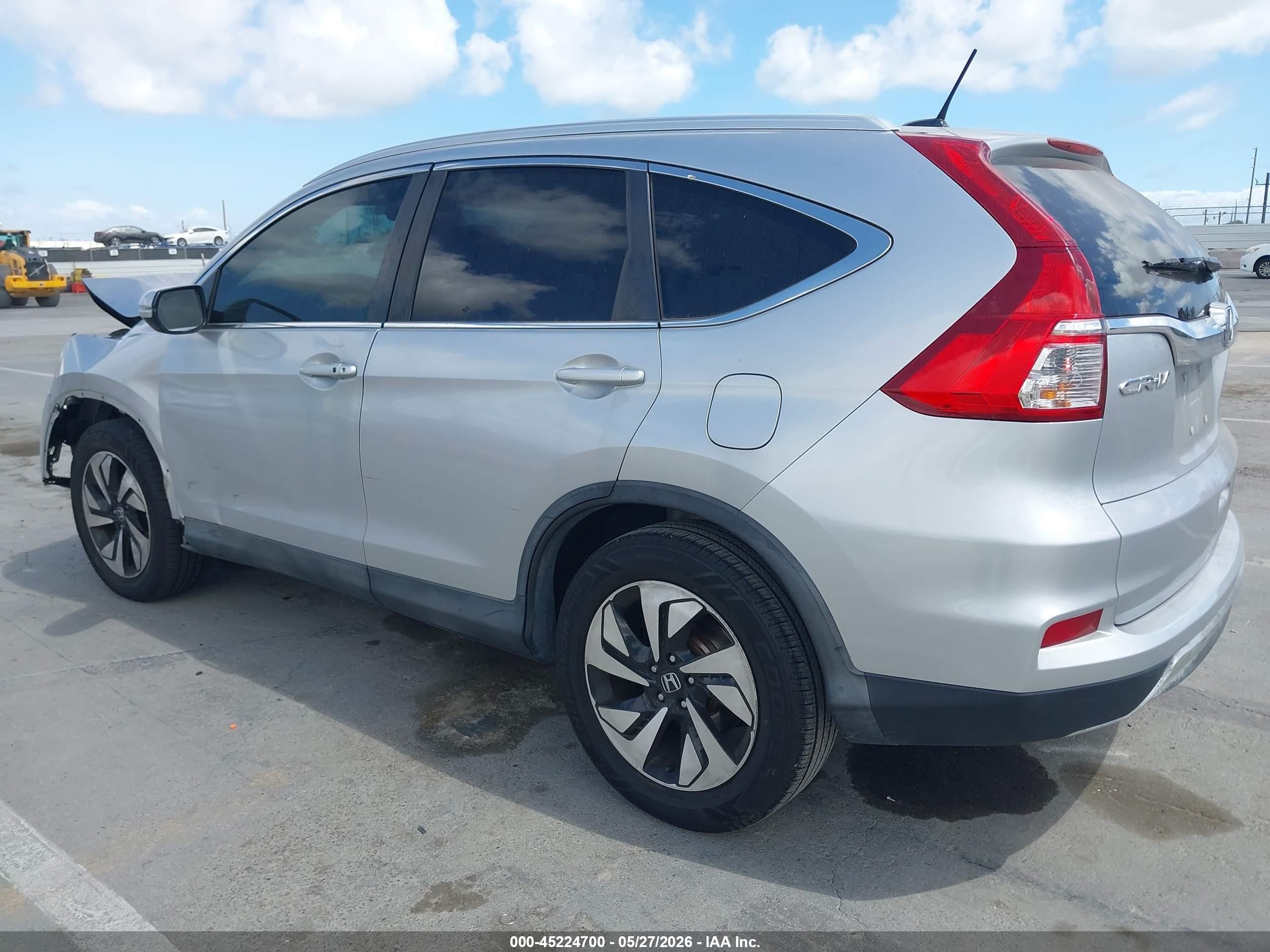 2016 Honda Cr-v Touring Silver vin: 5J6RM3H96GL007750