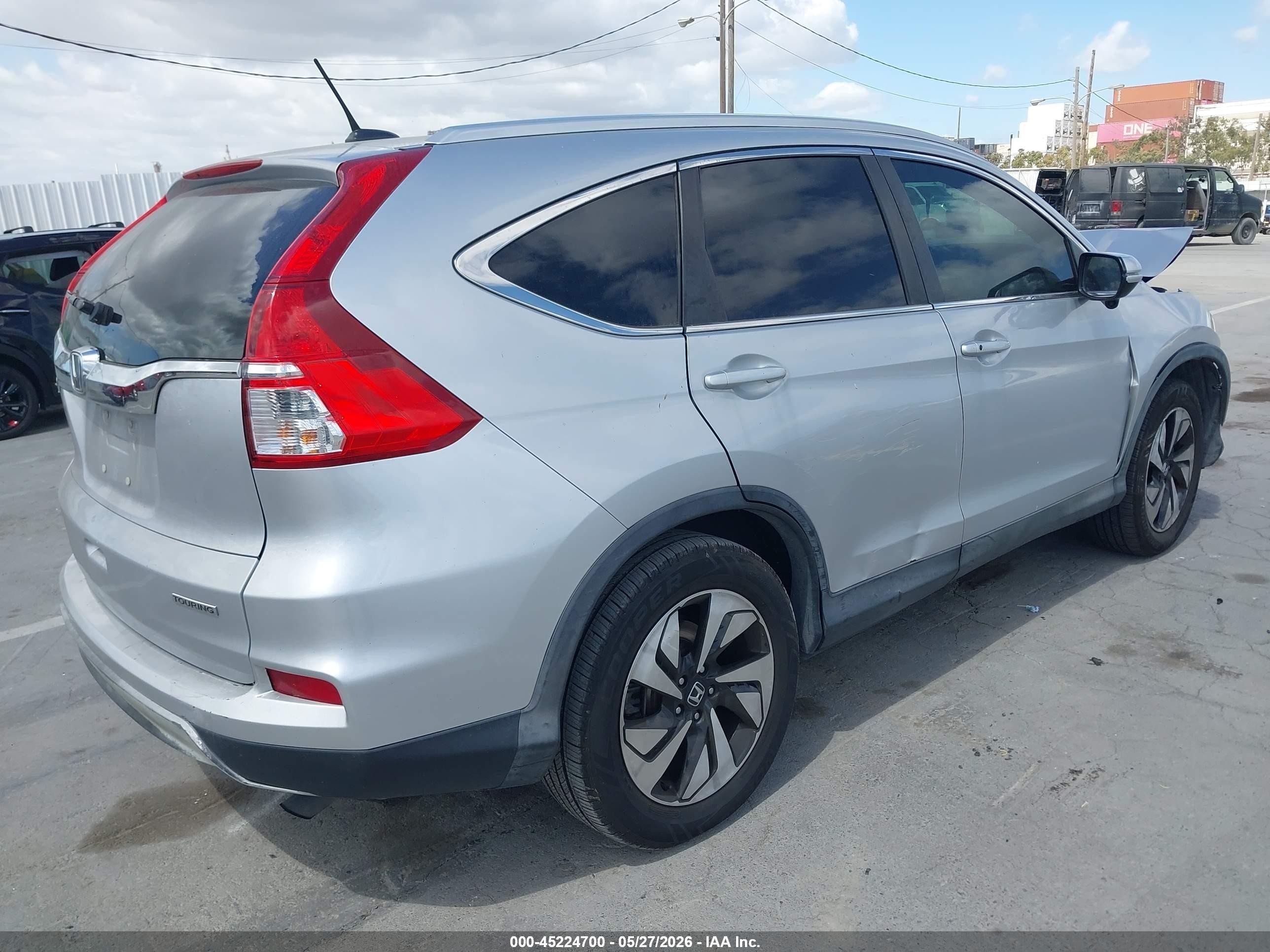 2016 Honda Cr-v Touring Silver vin: 5J6RM3H96GL007750
