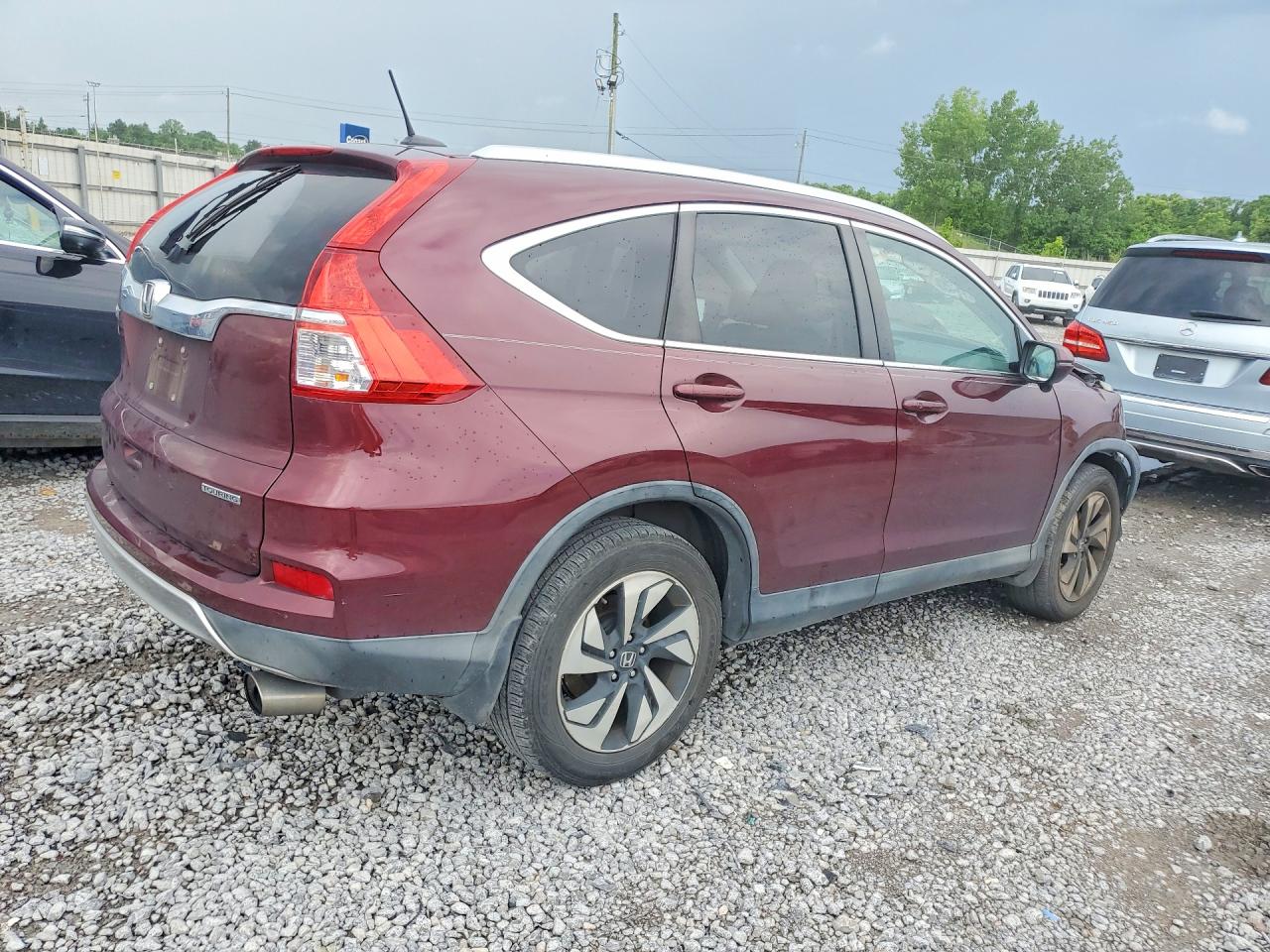2016 Honda Cr-v Touring Burgundy vin: 5J6RM3H97GL013671