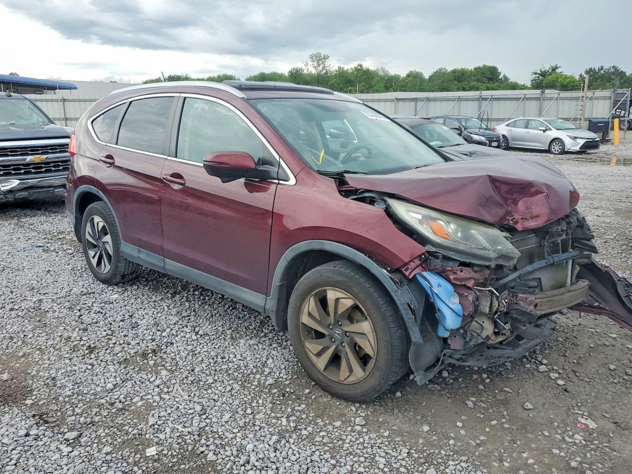 2016 Honda Cr-v Touring Burgundy vin: 5J6RM3H97GL013671