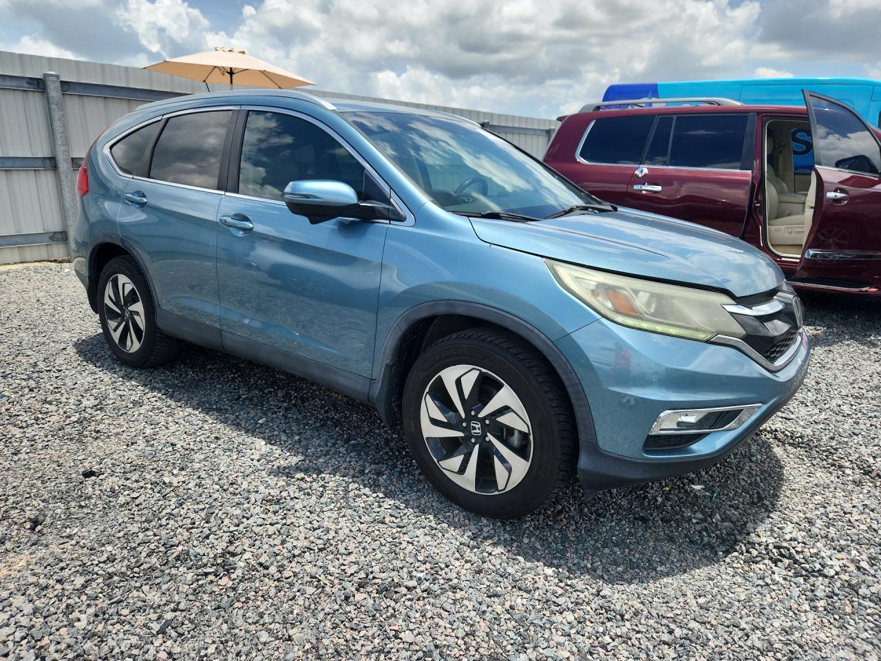 2015 Honda Cr-v Touring Blue vin: 5J6RM3H98FL015122