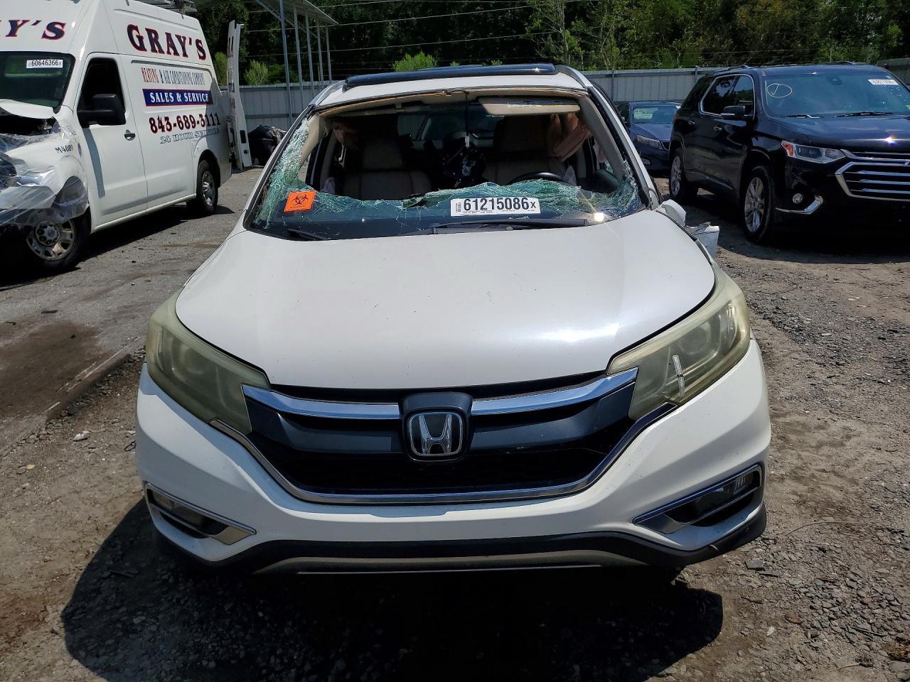 2015 Honda Cr-v Touring Белый vin: 5J6RM3H99FL006204