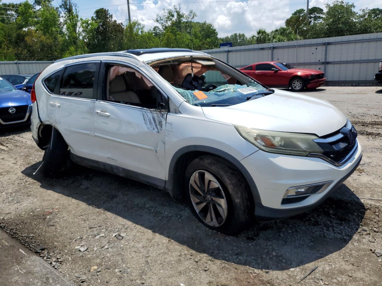 2015 Honda Cr-v Touring Белый vin: 5J6RM3H99FL006204
