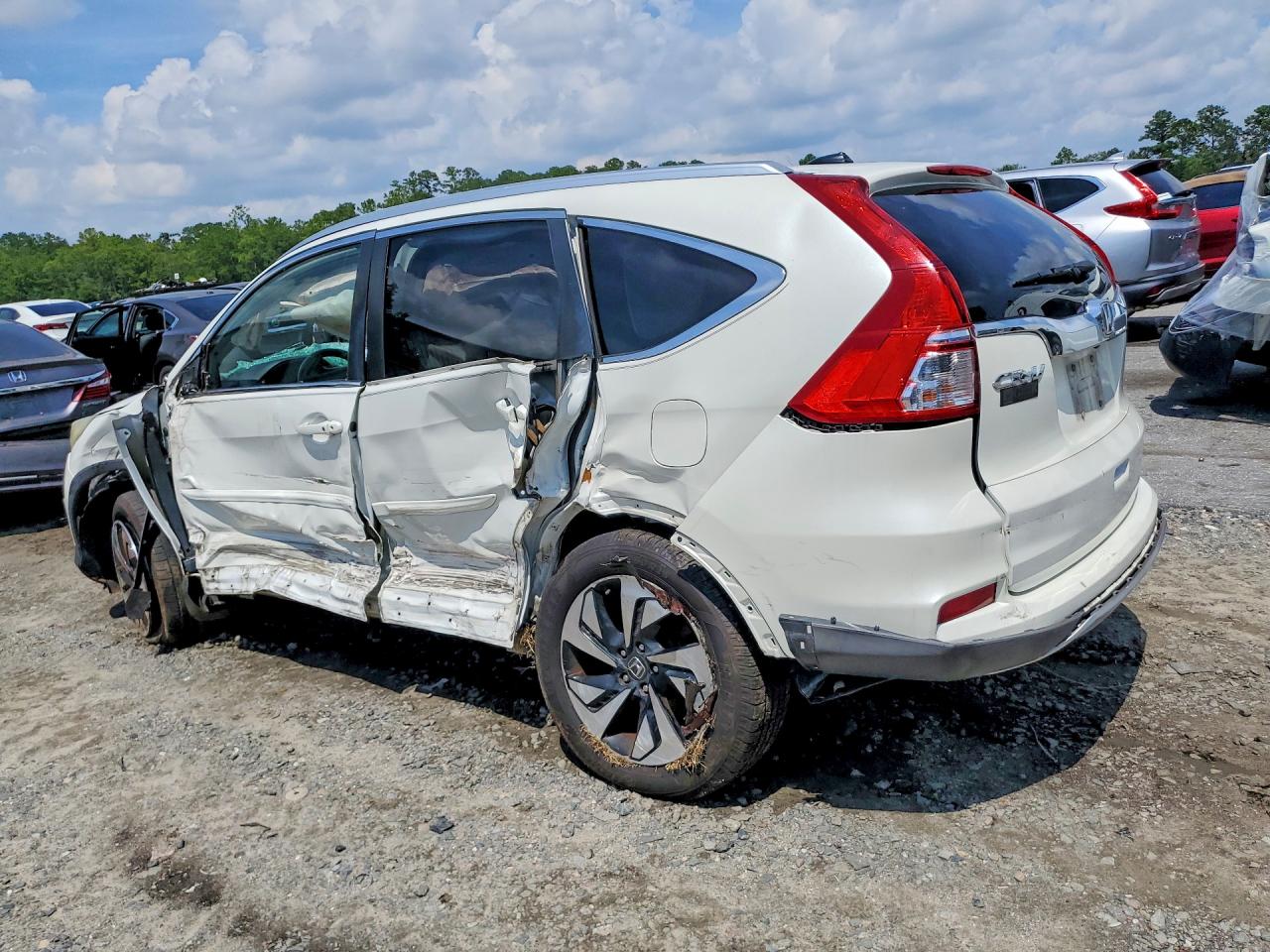 2015 Honda Cr-v Touring Белый vin: 5J6RM3H99FL006204