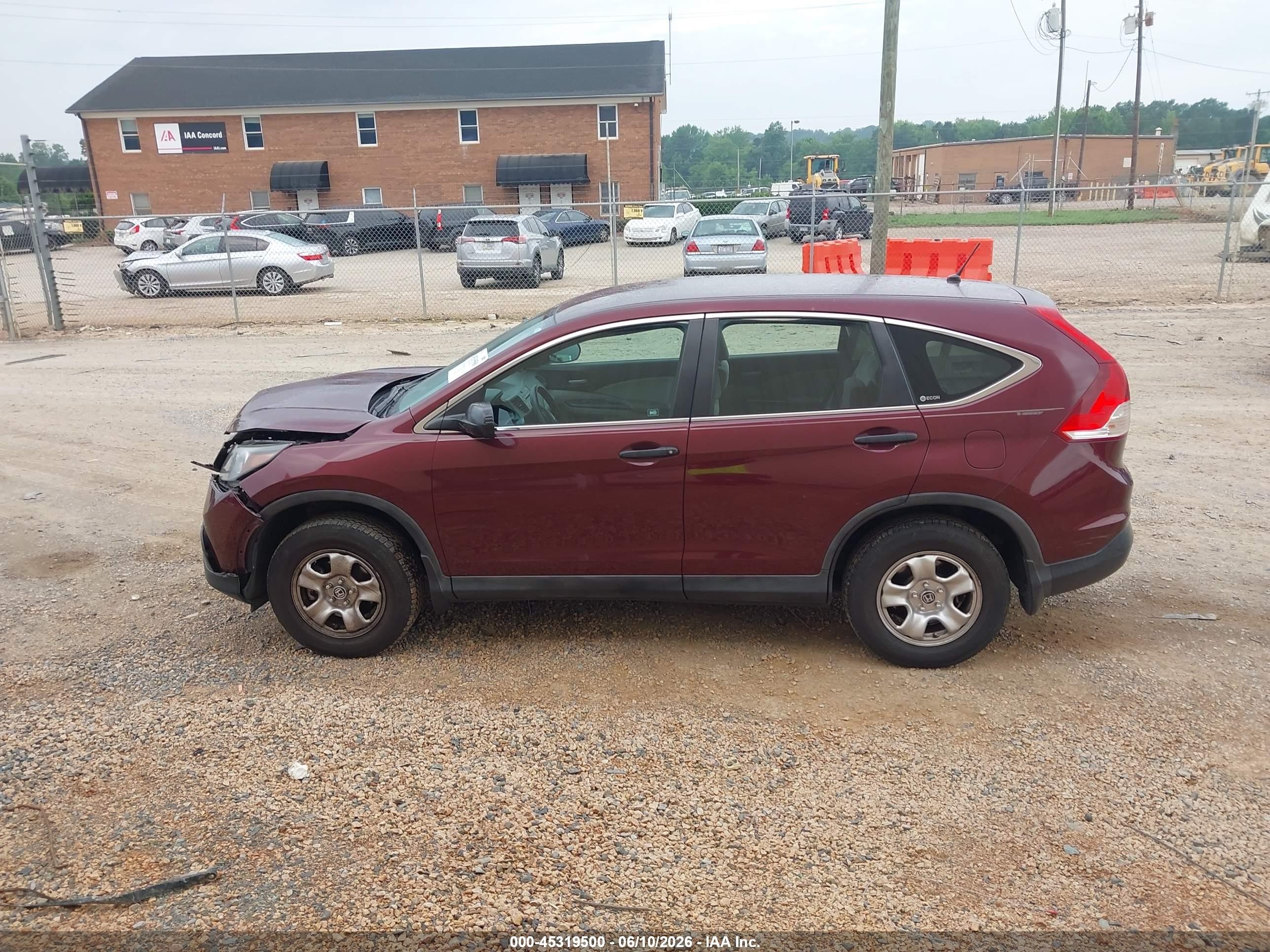 2012 Honda Cr-v Lx Burgundy vin: 5J6RM4H30CL046605