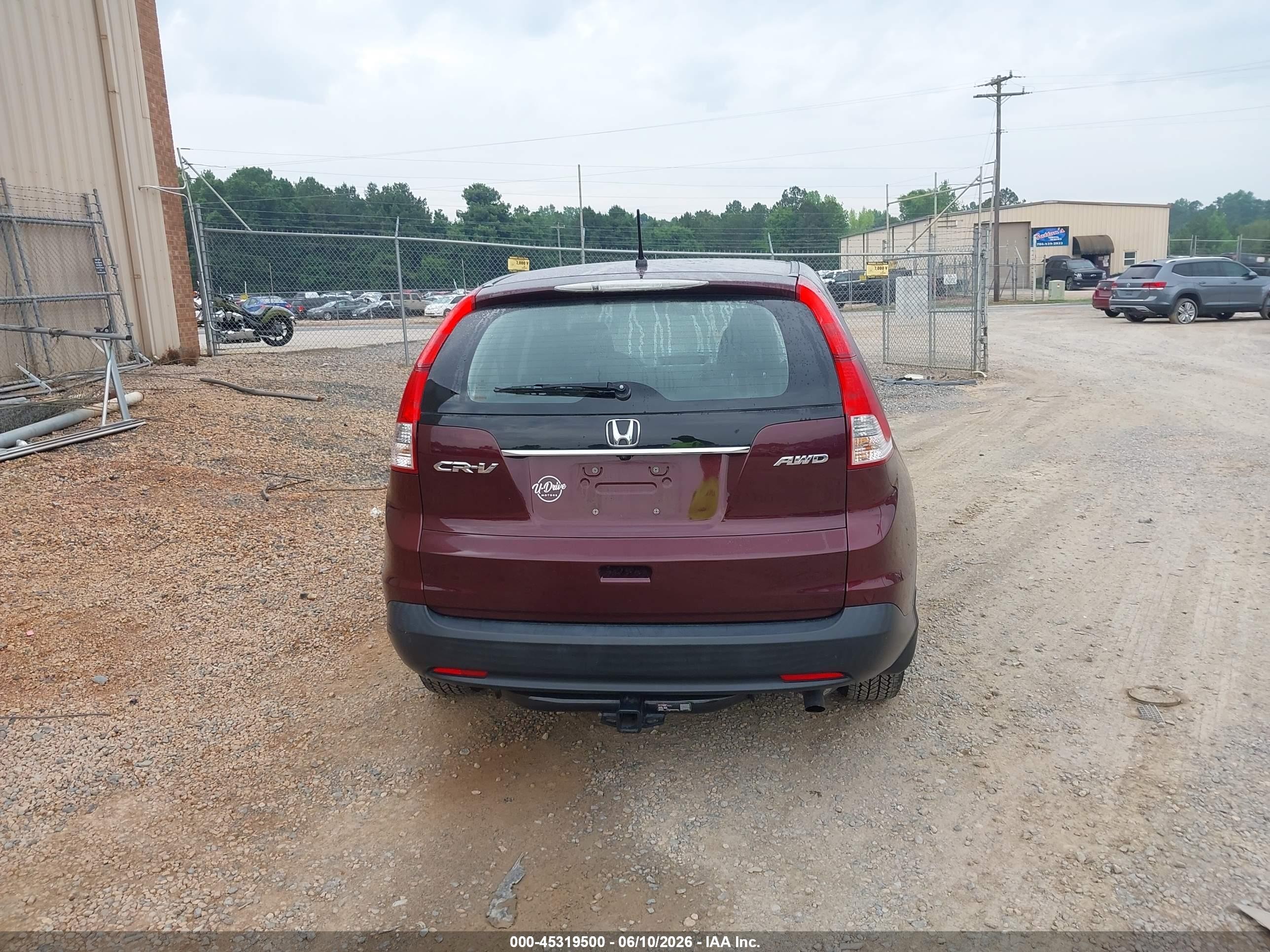 2012 Honda Cr-v Lx Burgundy vin: 5J6RM4H30CL046605