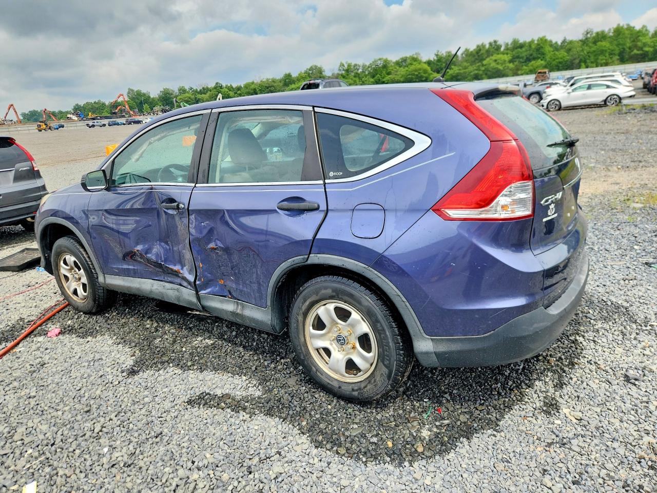 2012 Honda Cr-v Lx Blue vin: 5J6RM4H30CL073674