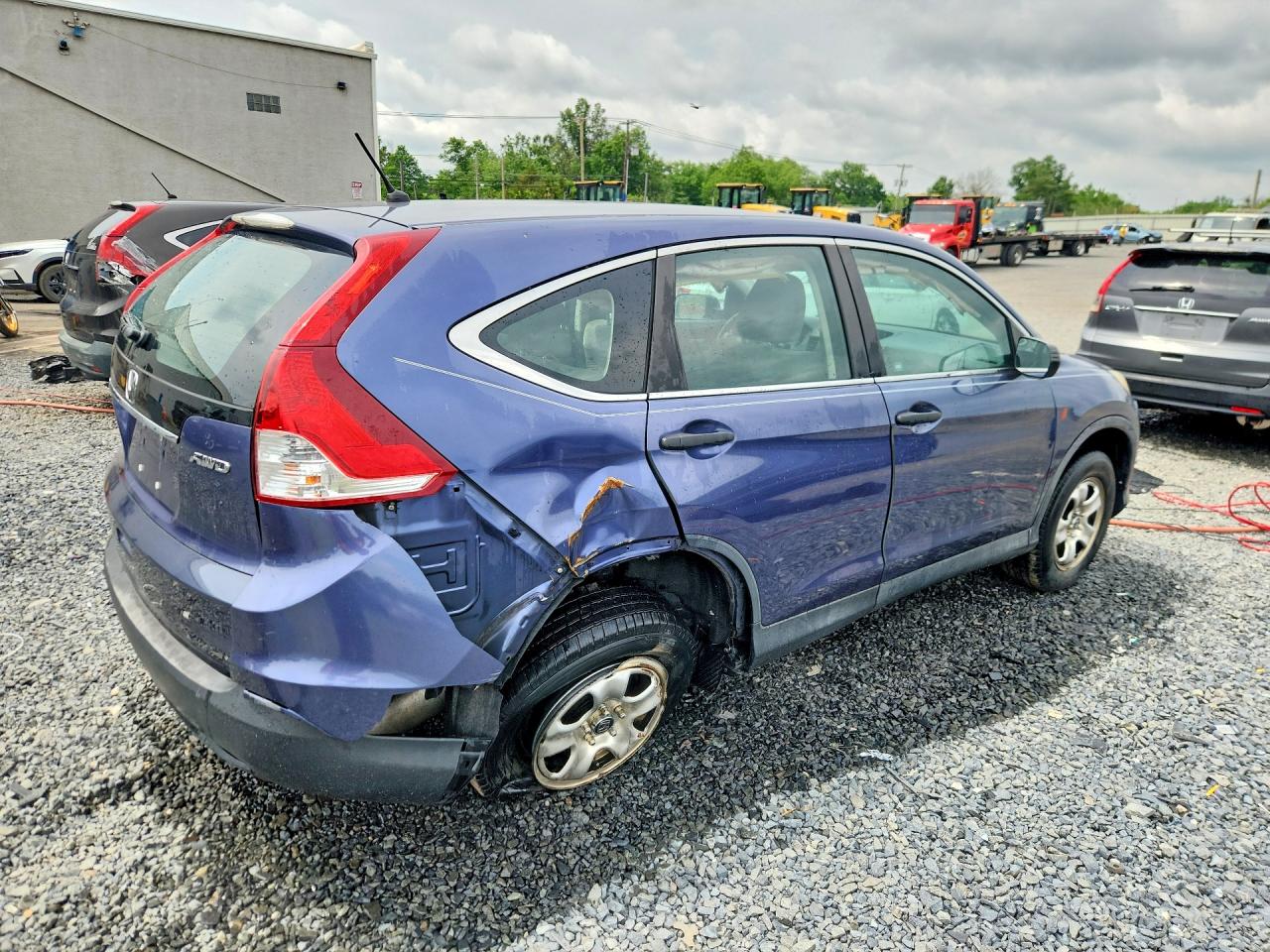 2012 Honda Cr-v Lx Blue vin: 5J6RM4H30CL073674