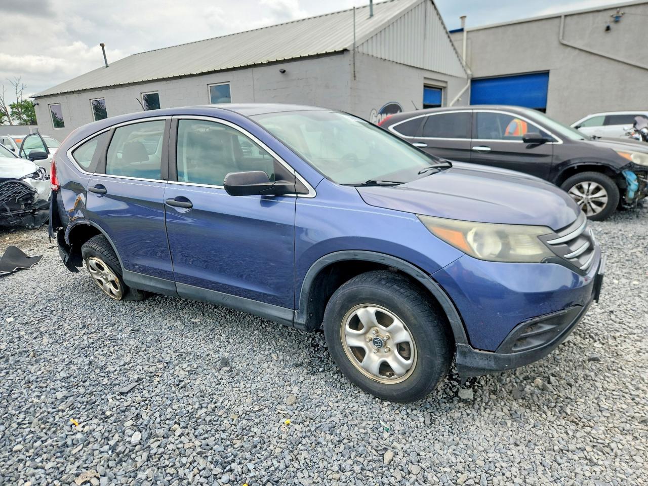 2012 Honda Cr-v Lx Blue vin: 5J6RM4H30CL073674