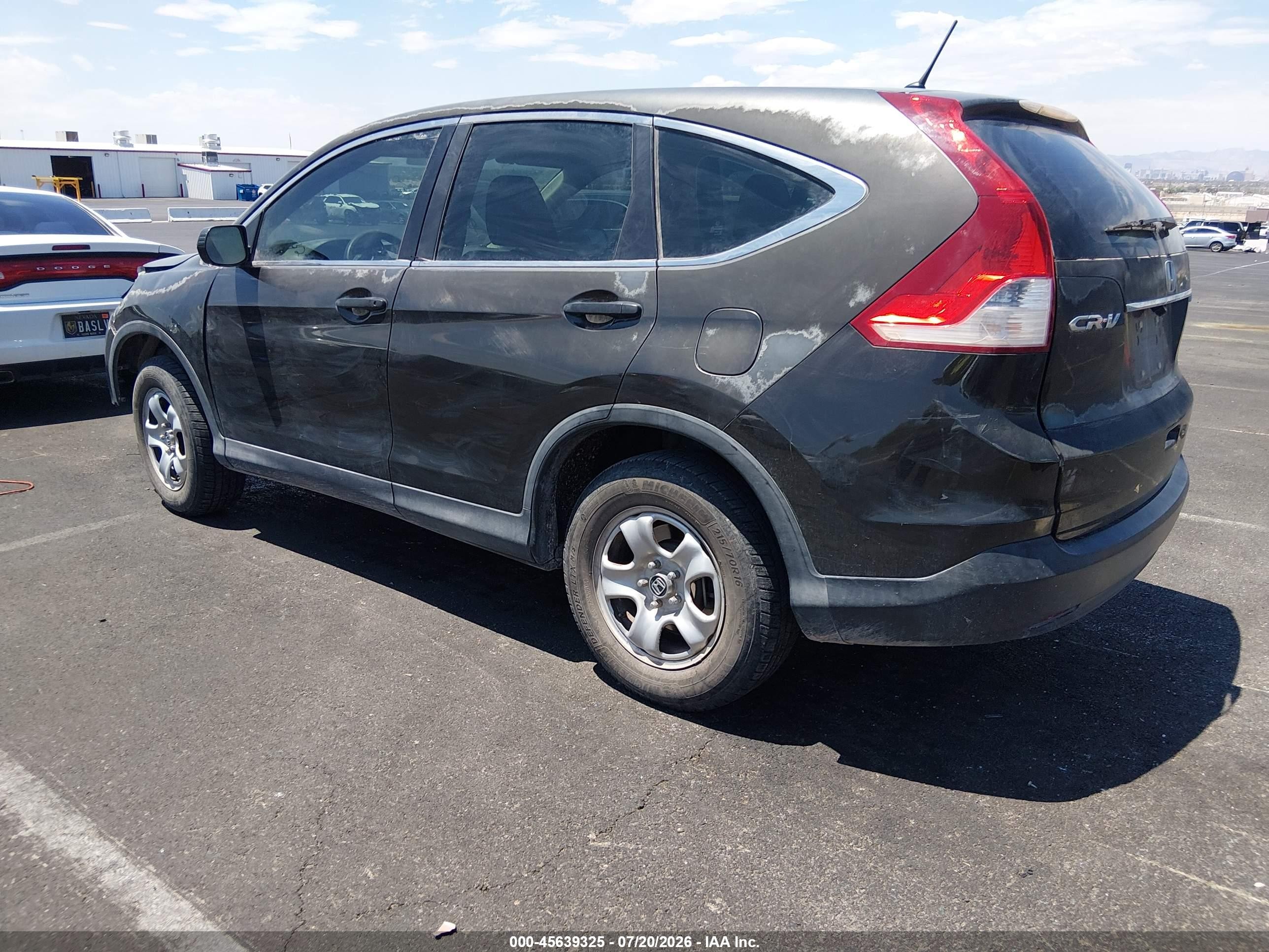 2013 Honda Cr-v Lx Gray vin: 5J6RM4H30DL009314