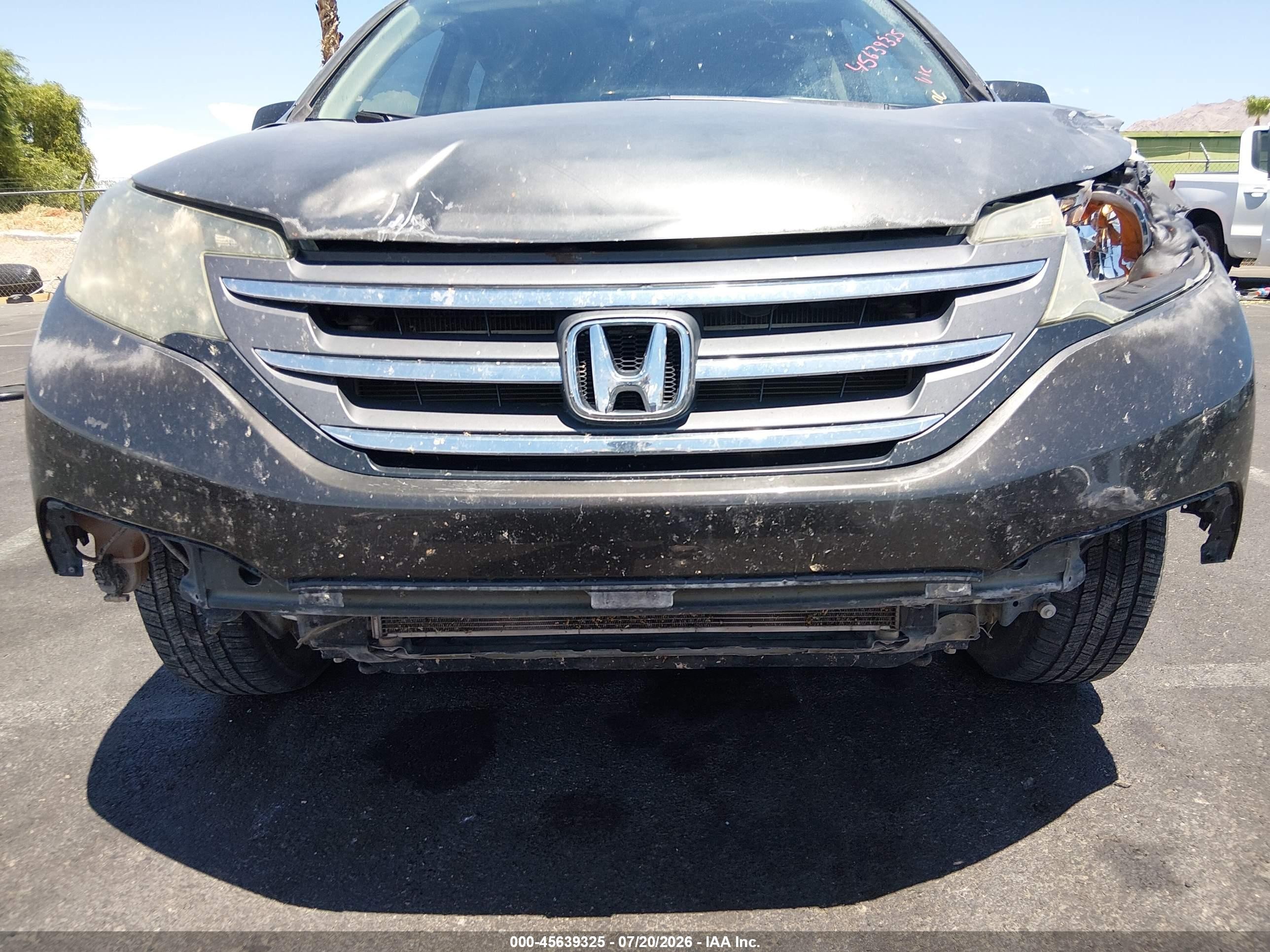 2013 Honda Cr-v Lx Gray vin: 5J6RM4H30DL009314