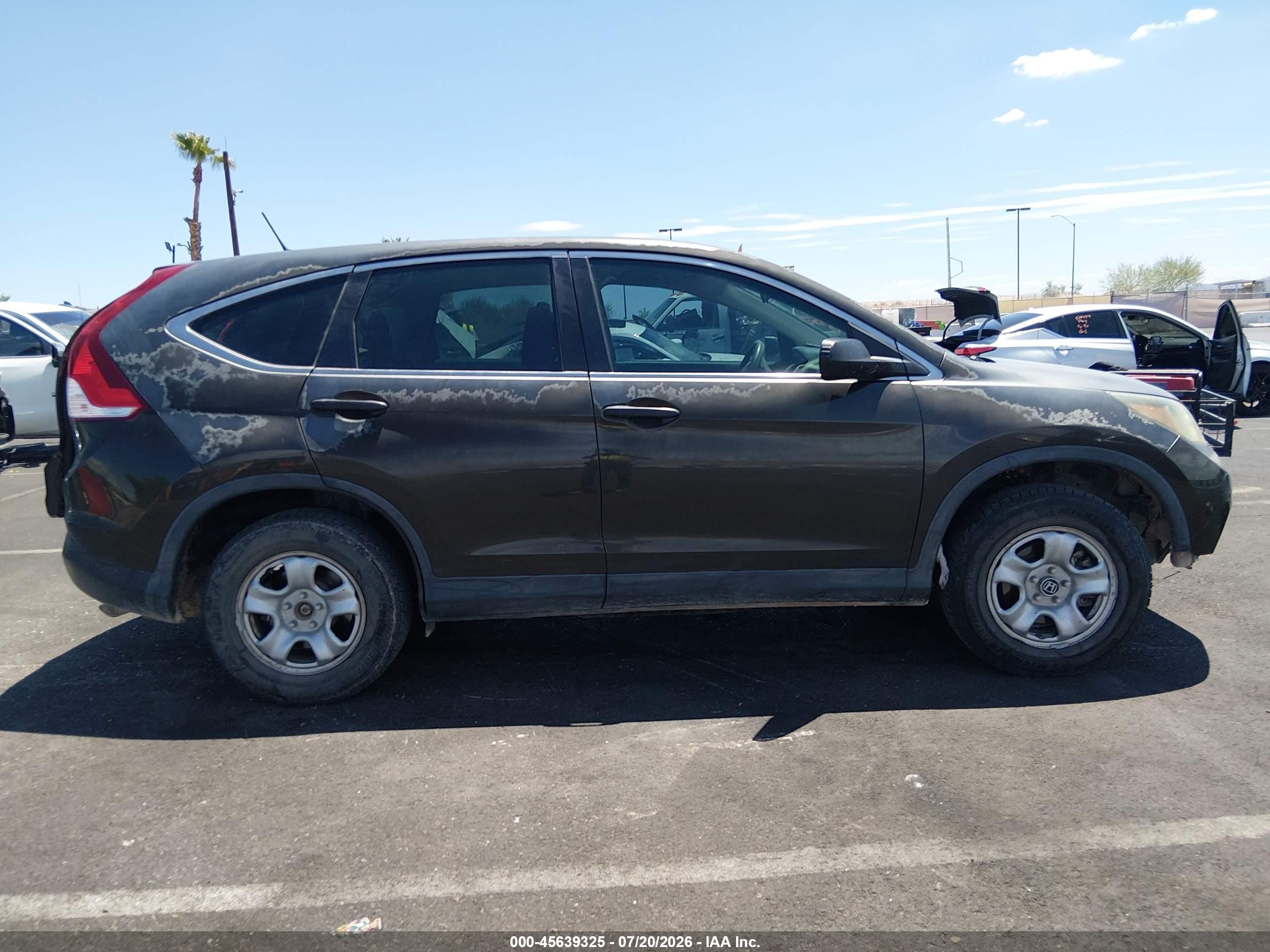 2013 Honda Cr-v Lx Gray vin: 5J6RM4H30DL009314