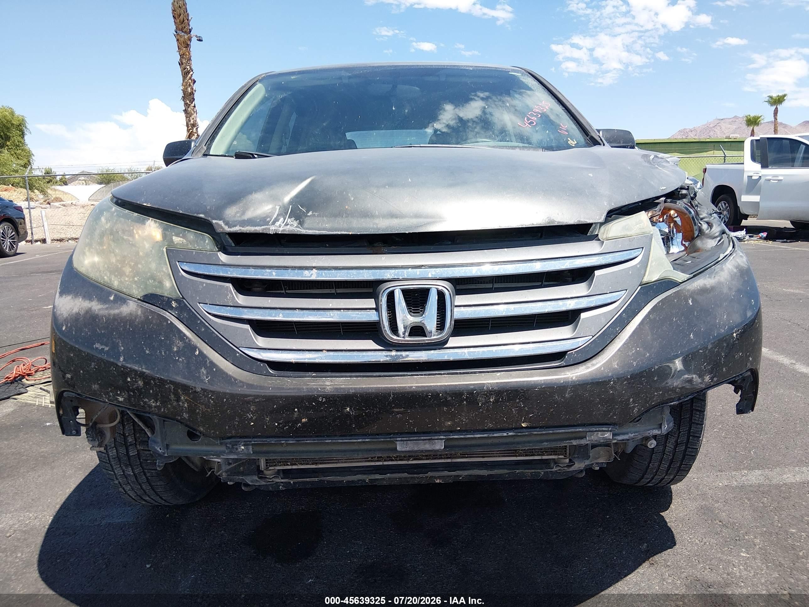 2013 Honda Cr-v Lx Gray vin: 5J6RM4H30DL009314