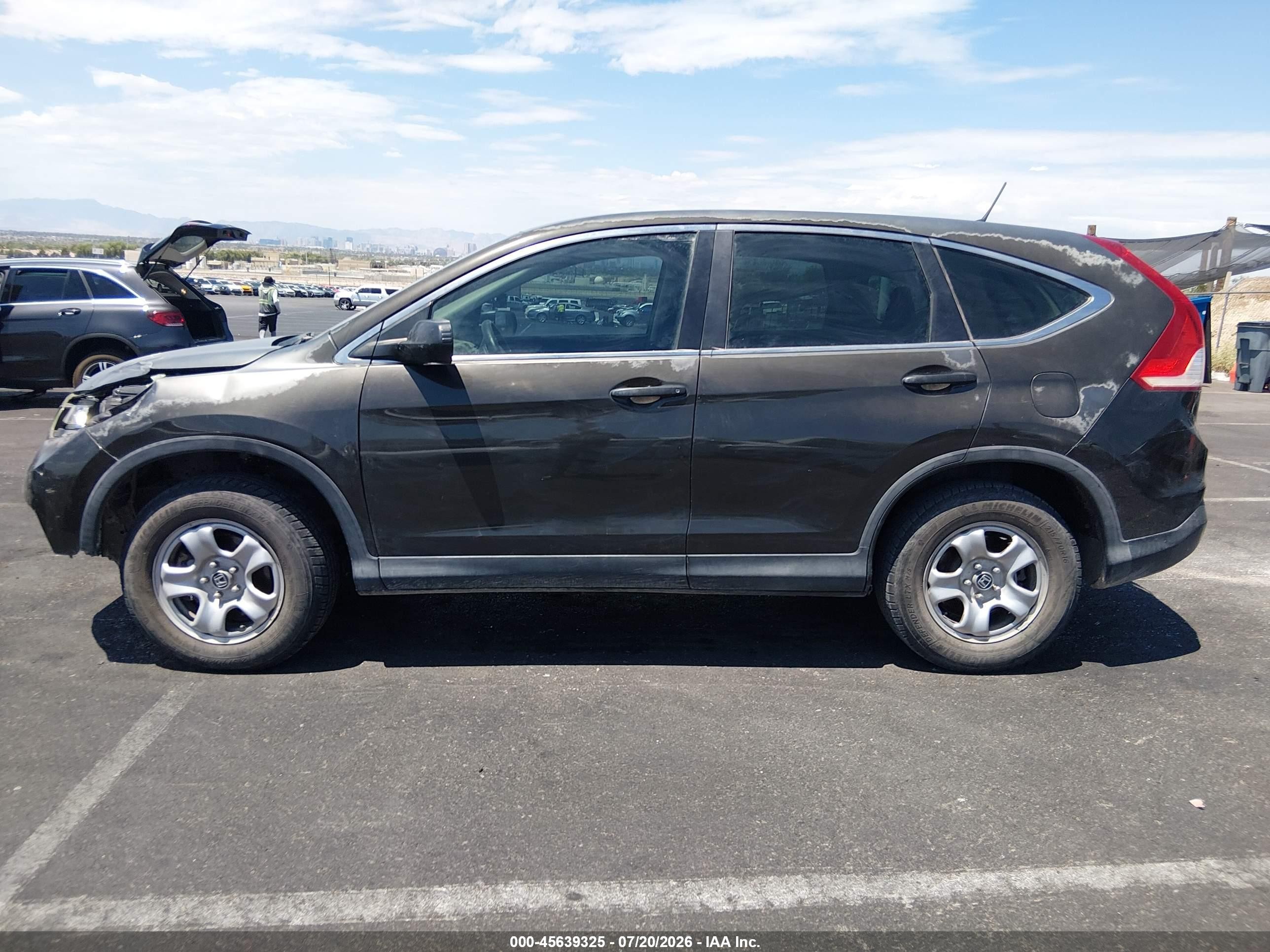 2013 Honda Cr-v Lx Gray vin: 5J6RM4H30DL009314