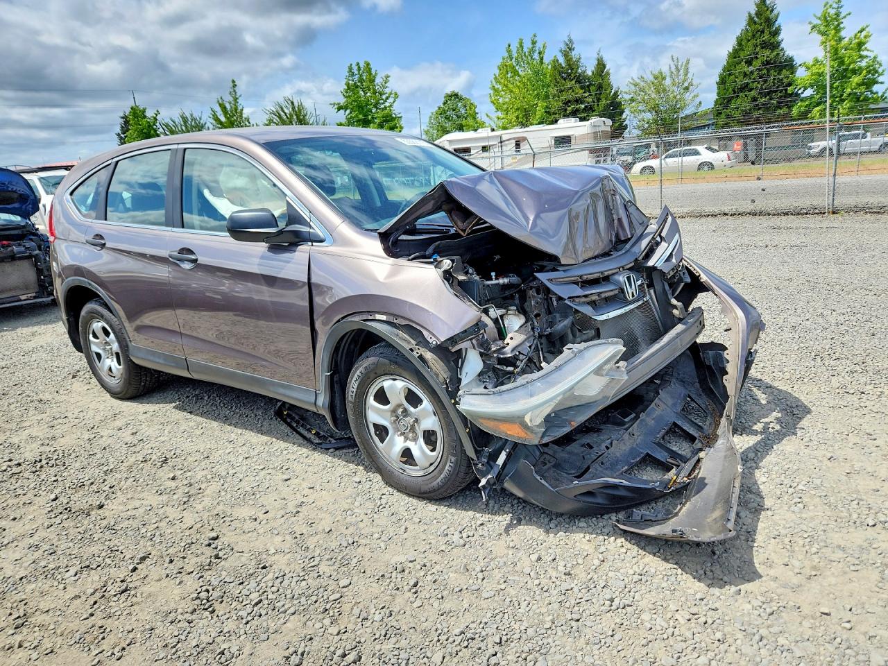 2013 Honda Cr-v Lx Серый vin: 5J6RM4H30DL030969