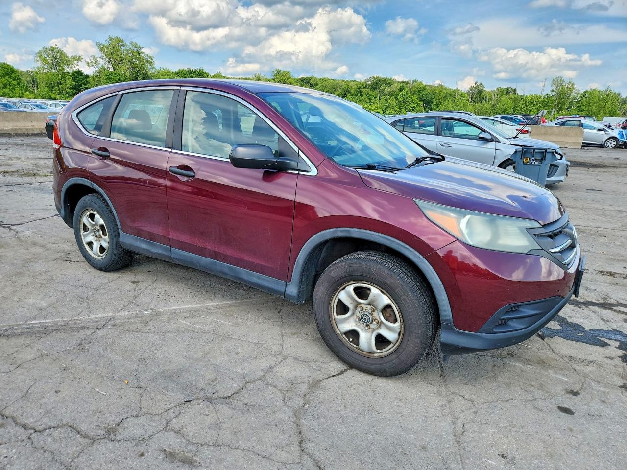 2013 Honda Cr-v Lx Burgundy vin: 5J6RM4H30DL045682