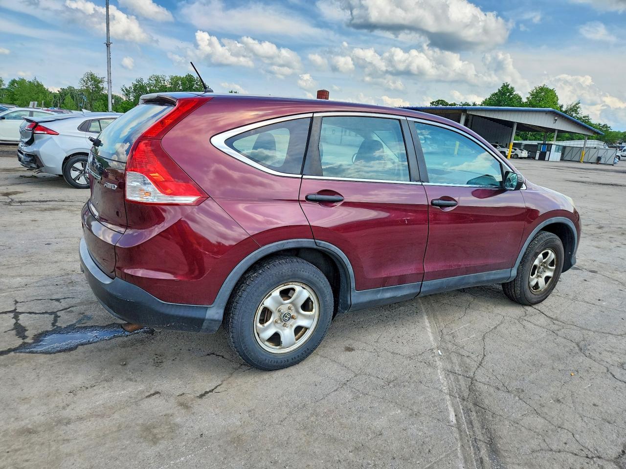 2013 Honda Cr-v Lx Burgundy vin: 5J6RM4H30DL045682