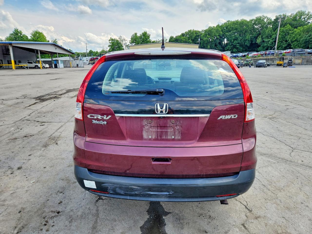 2013 Honda Cr-v Lx Burgundy vin: 5J6RM4H30DL045682