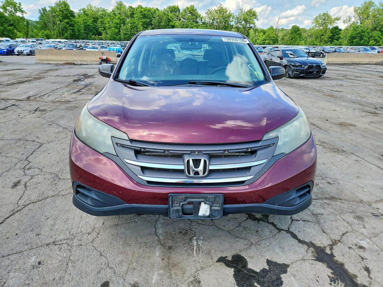 2013 Honda Cr-v Lx Burgundy vin: 5J6RM4H30DL045682