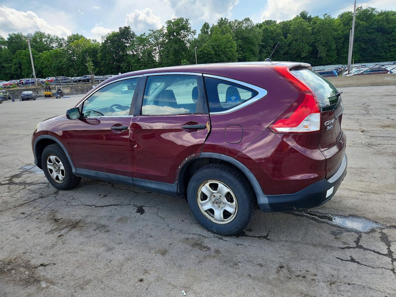 2013 Honda Cr-v Lx Burgundy vin: 5J6RM4H30DL045682