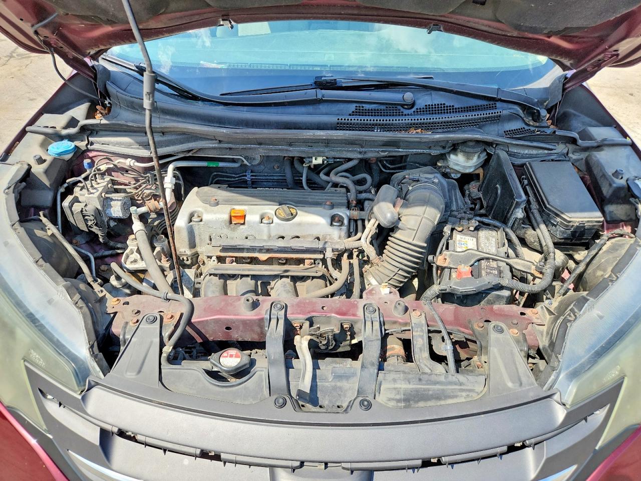 2013 Honda Cr-v Lx Burgundy vin: 5J6RM4H30DL045682