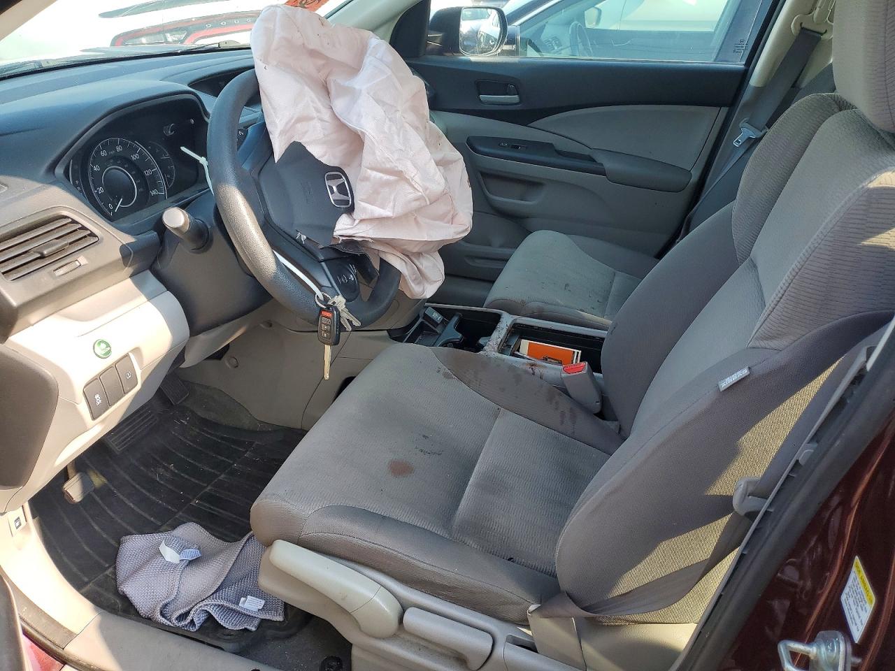 2014 Honda Cr-v Lx Burgundy vin: 5J6RM4H30EL011730