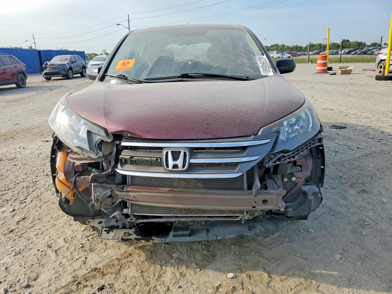 2014 Honda Cr-v Lx Burgundy vin: 5J6RM4H30EL011730
