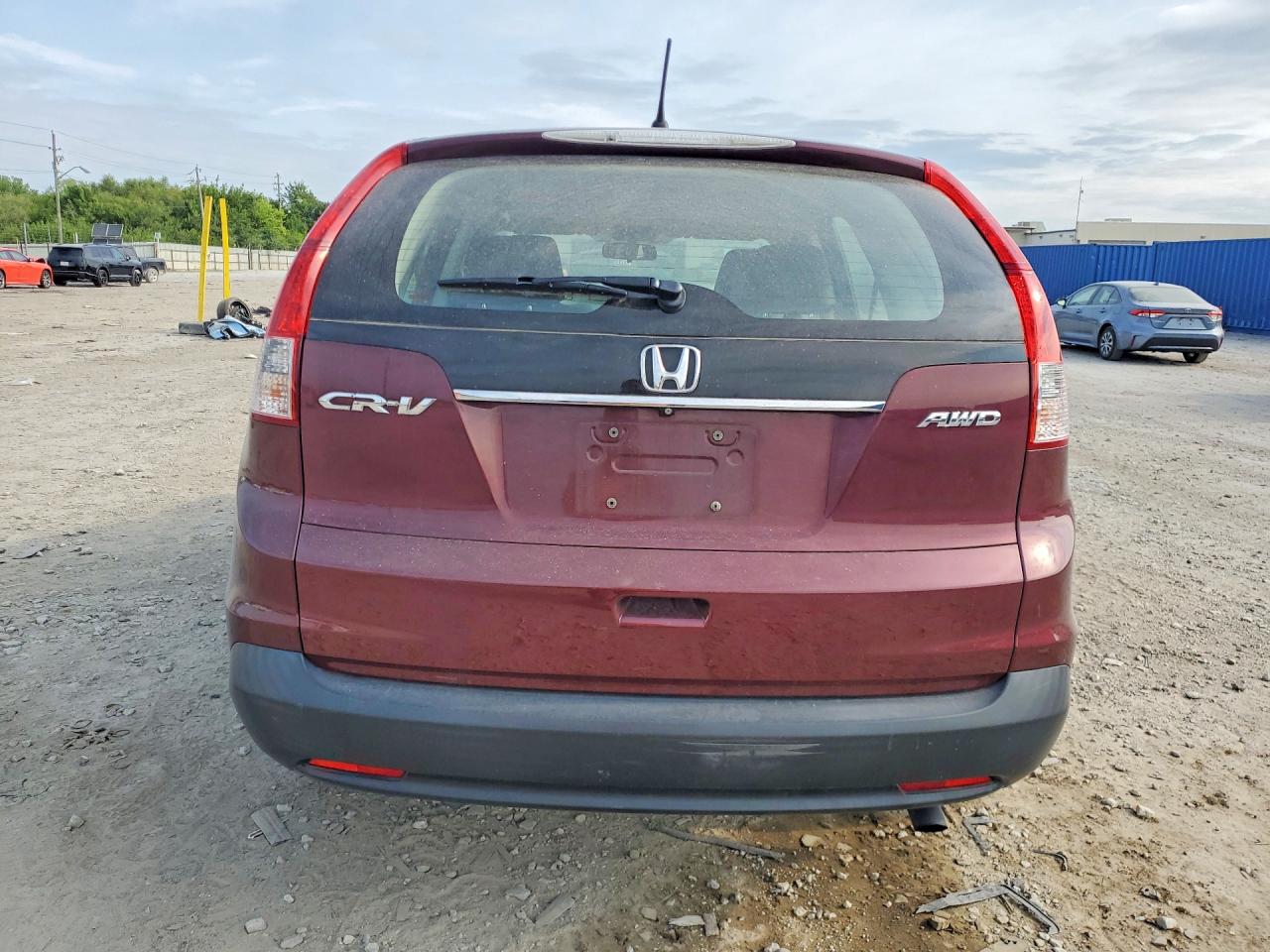 2014 Honda Cr-v Lx Burgundy vin: 5J6RM4H30EL011730