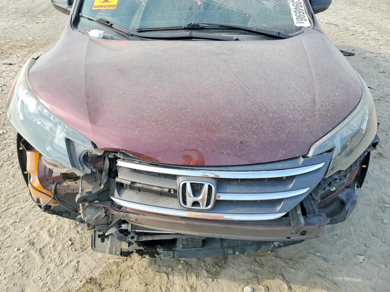 2014 Honda Cr-v Lx Burgundy vin: 5J6RM4H30EL011730