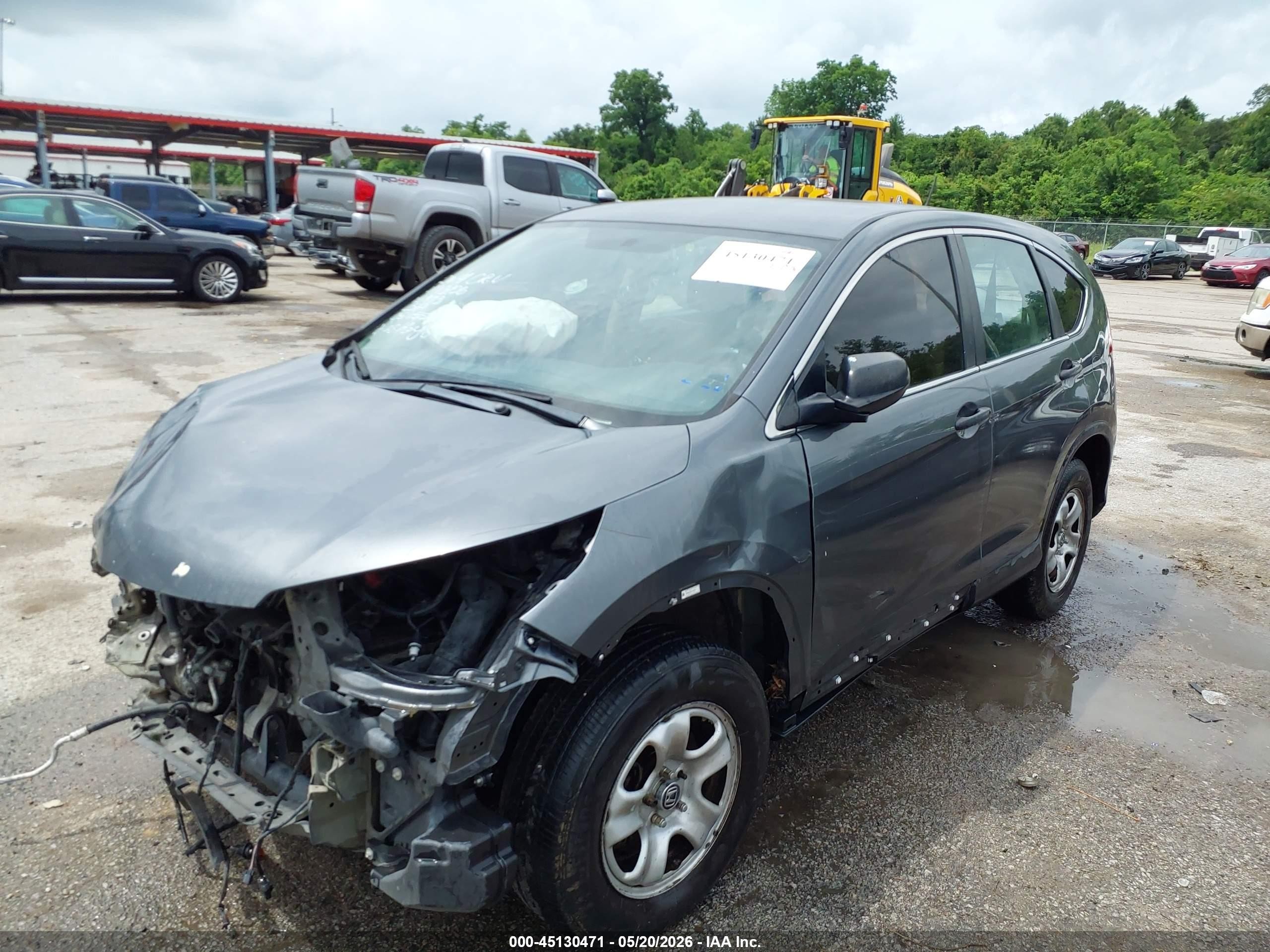 2014 Honda Cr-v Lx Gray vin: 5J6RM4H30EL056554